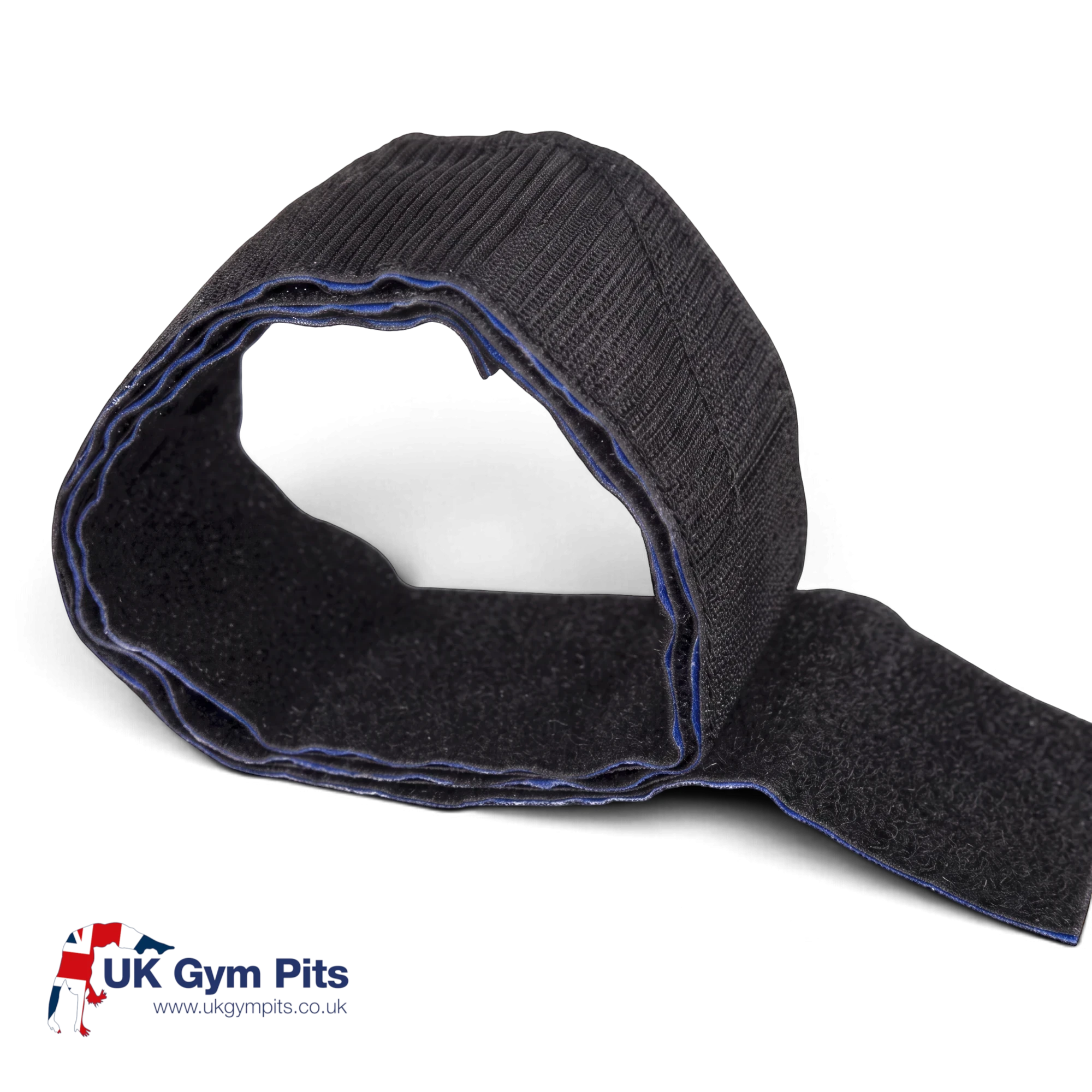 UK Gym Pits black two-sided velcro strap for connecting pit pillows with hook and loop fasteners