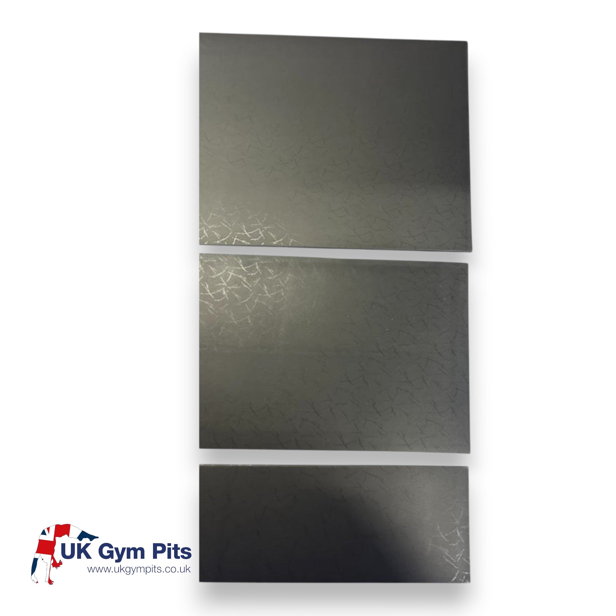 UK Gym Pits black shock-absorbing wall padding sheets with durable PVC fabric covering for gym safety and protection.