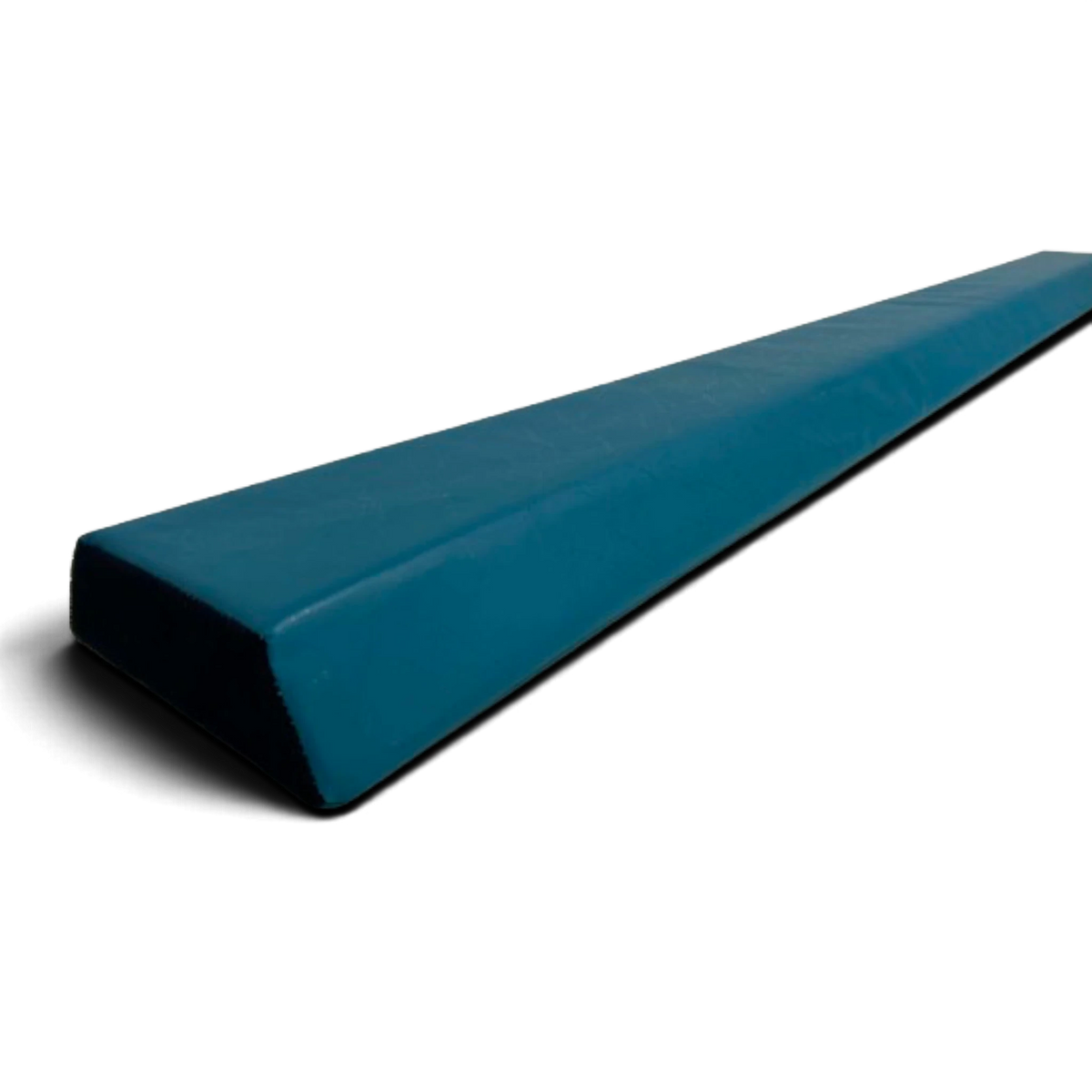 UK Gym Pits blue PE foam floor balance beam with a durable PVC cover for gymnastics training