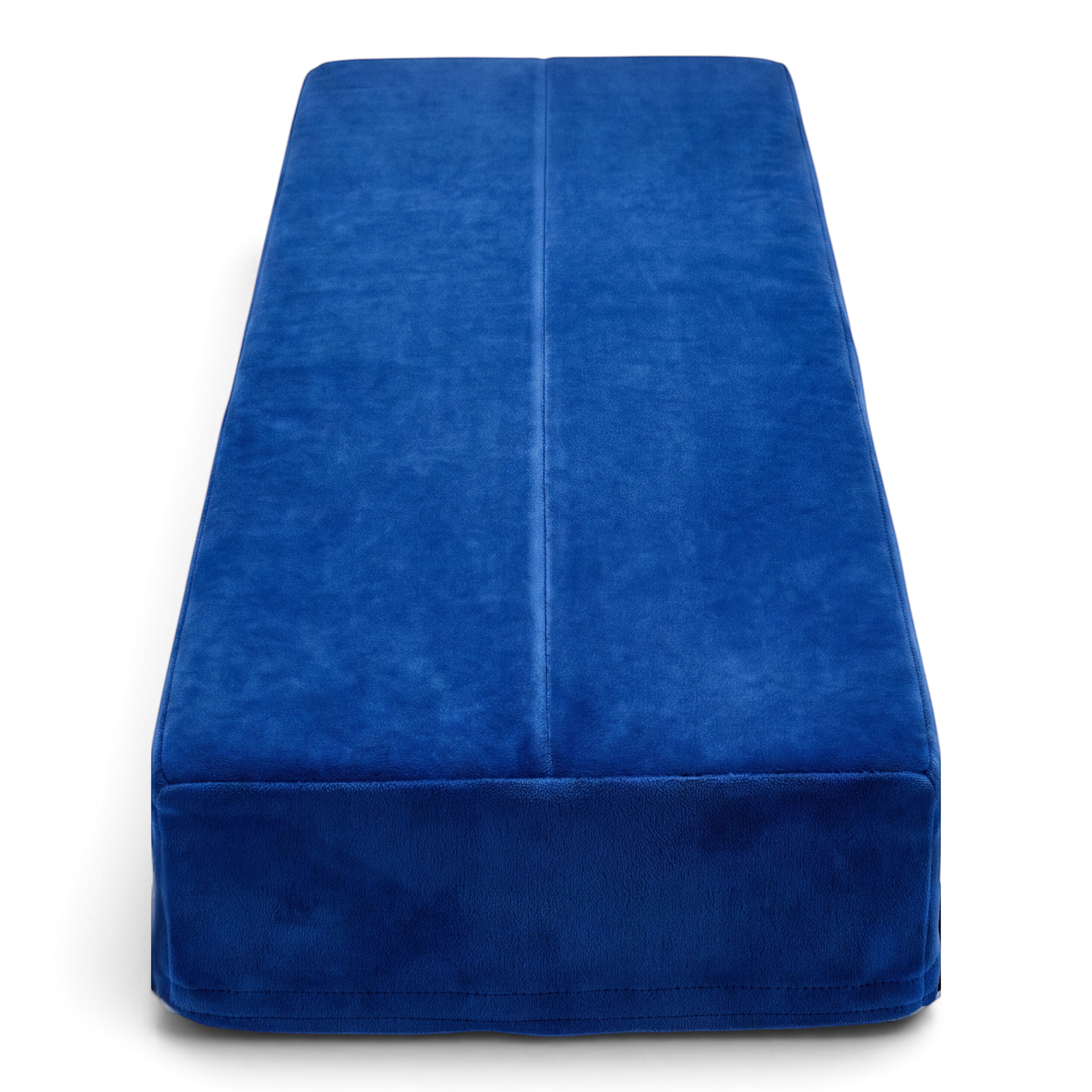 UK Gym Pits blue foam extension block for mountain bar system, designed for T-Trainer positioning and stability.