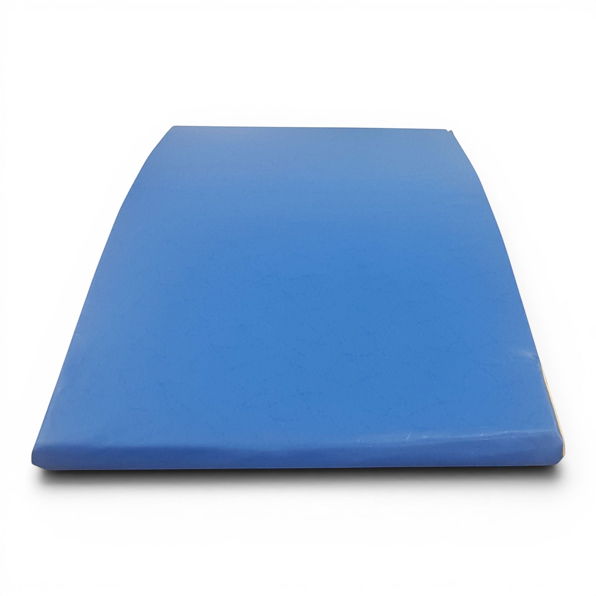 UK Gym Pits blue foam springboard for children's gymnastics with a durable PVC cover and anti-slip base