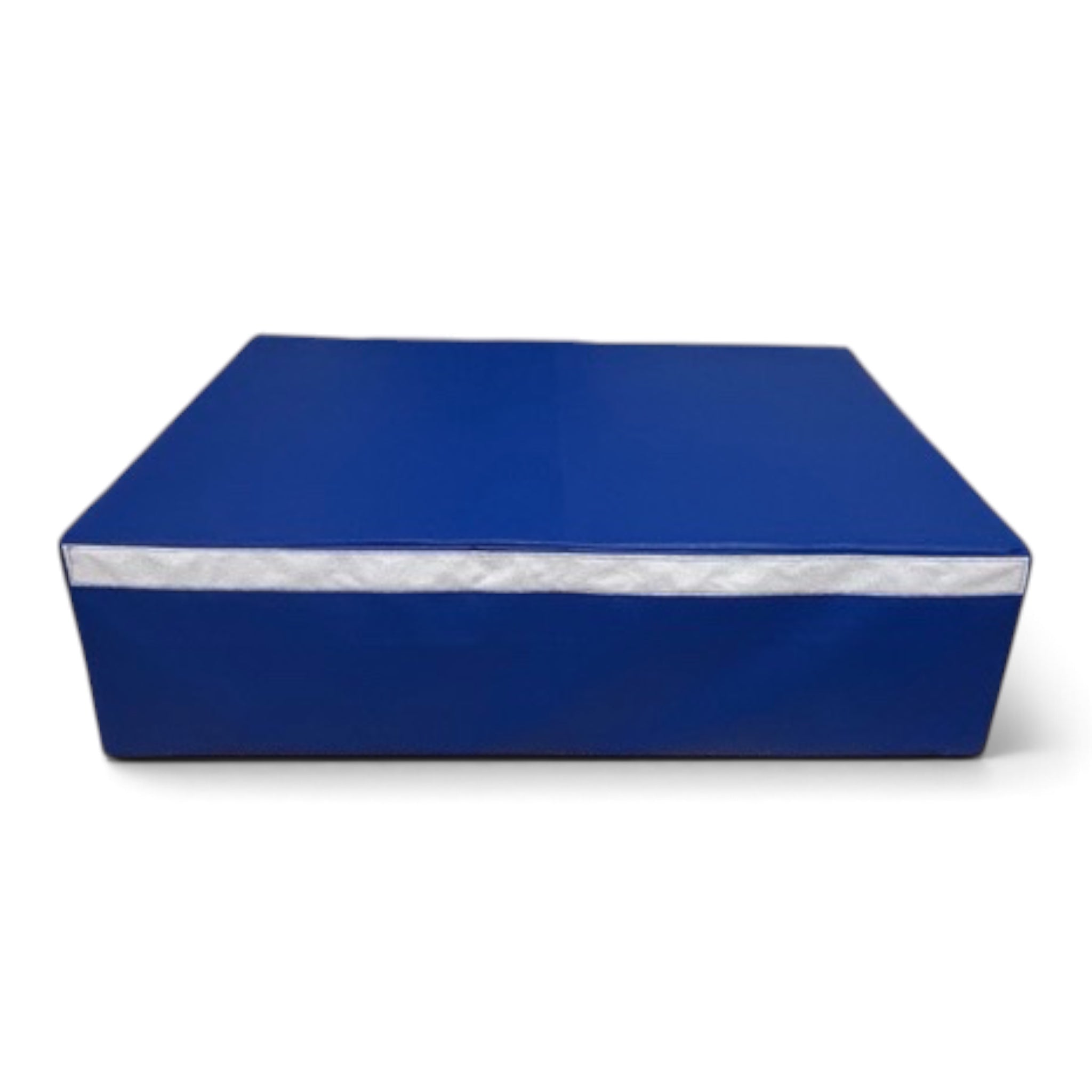 UK Gym Pits blue foam vault box section with Velcro attachment for gymnastics training and soft play