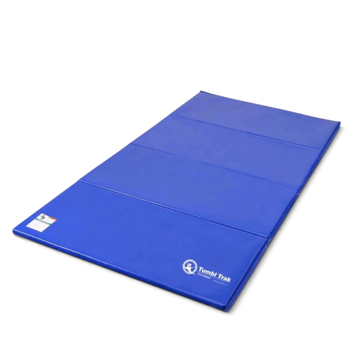 UK Gym Pits blue foldable tumbling mat made of durable vinyl for gymnastics and exercise training