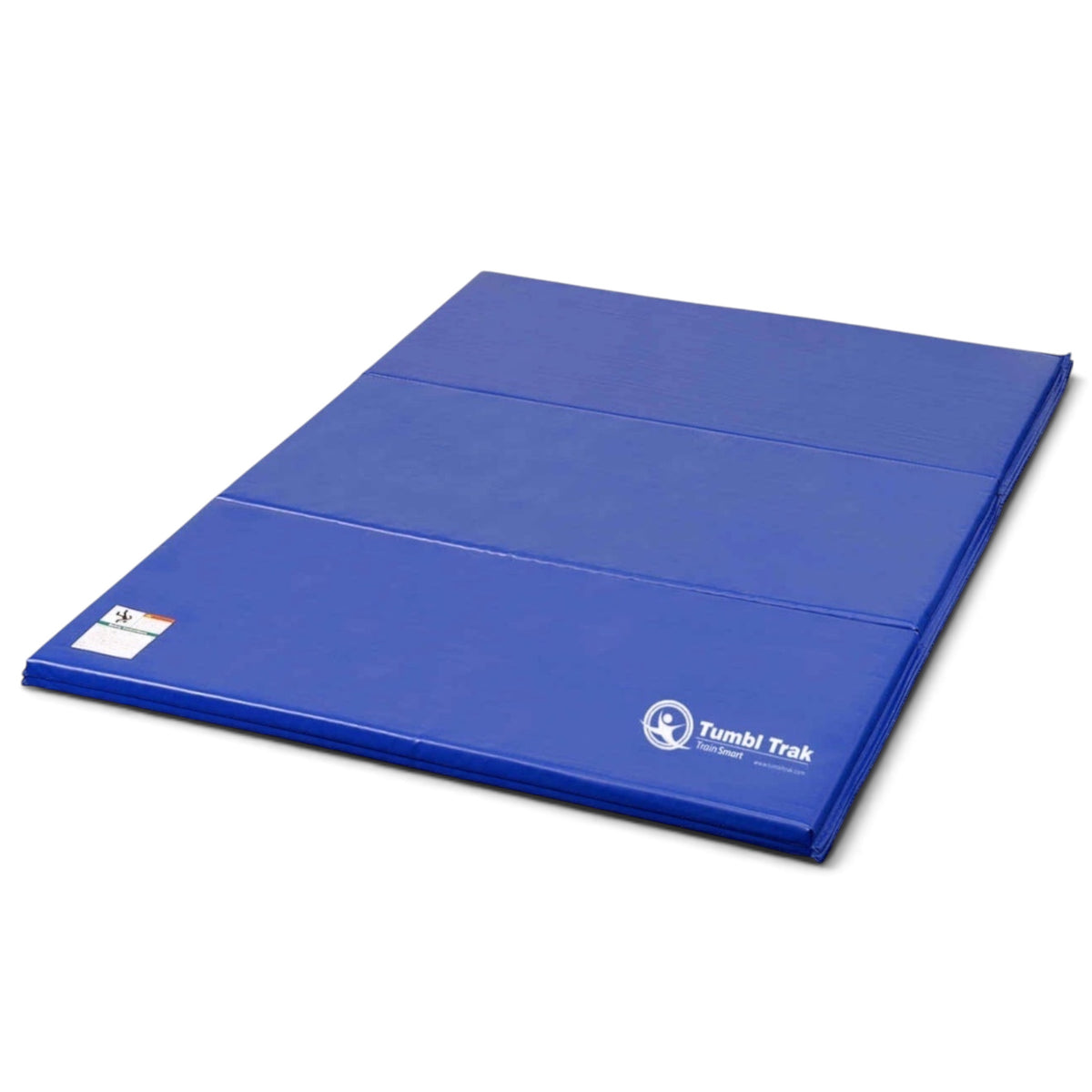 UK Gym Pits blue foldable tumbling panel mat made of durable vinyl for gymnastics and exercise training