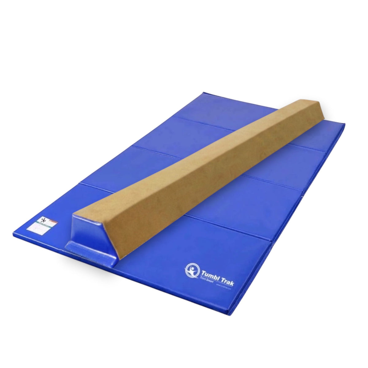 UK Gym Pits blue folding tumbling mat made of durable vinyl for gymnastics and exercise training