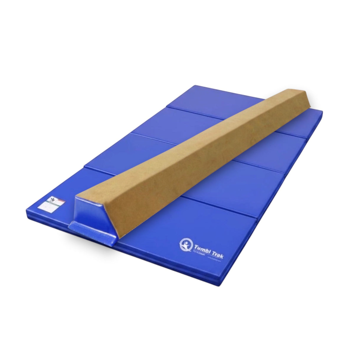 UK Gym Pits blue folding tumbling mat made of durable vinyl for gymnastics and exercise training