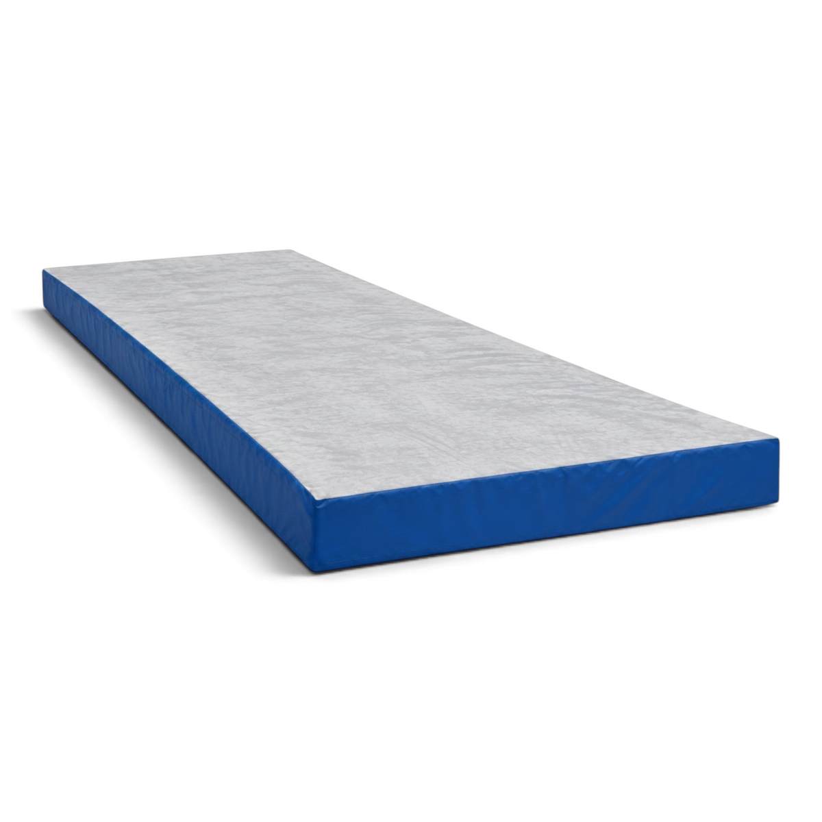 UK Gym Pits blue and grey soft landing splat mat with shock-absorbing foam for gymnastics and martial arts