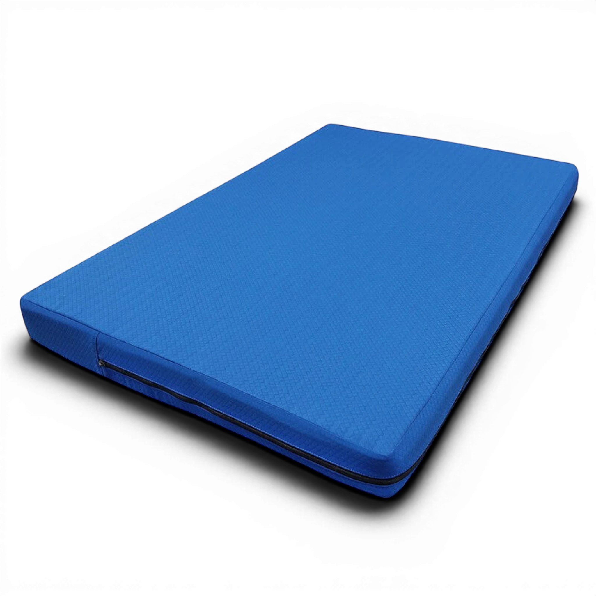 UK Gym Pits blue soft practice mat for gymnastics training with a durable quilted nylon cover