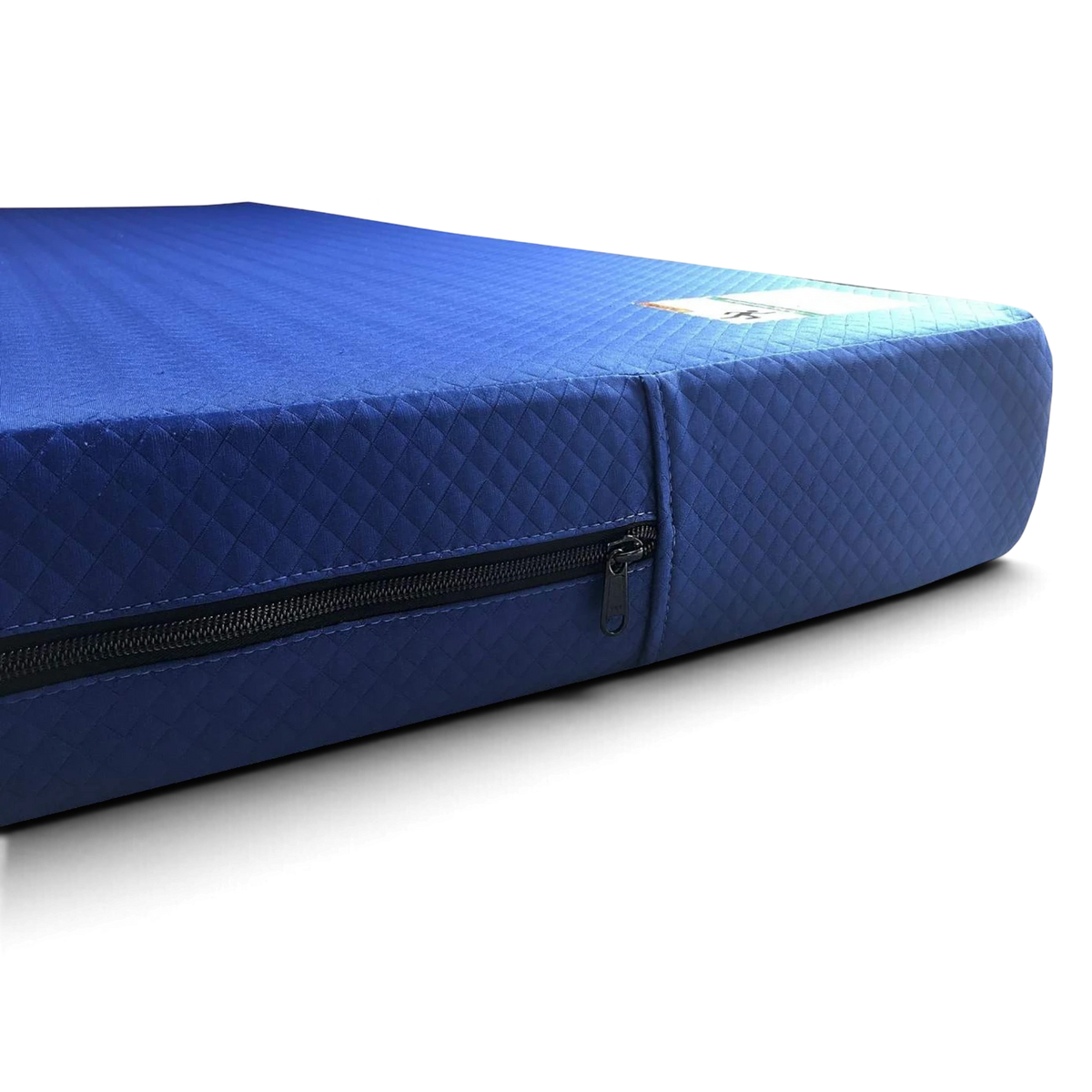 UK Gym Pits royal blue soft practice mat with quilted nylon cover and durable zipper for gymnastics training
