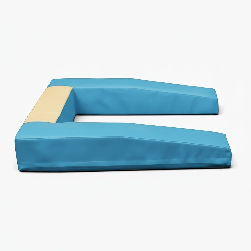 UK Gym Pits blue PVC springboard safety surround with flame retardant foam for gymnastics equipment