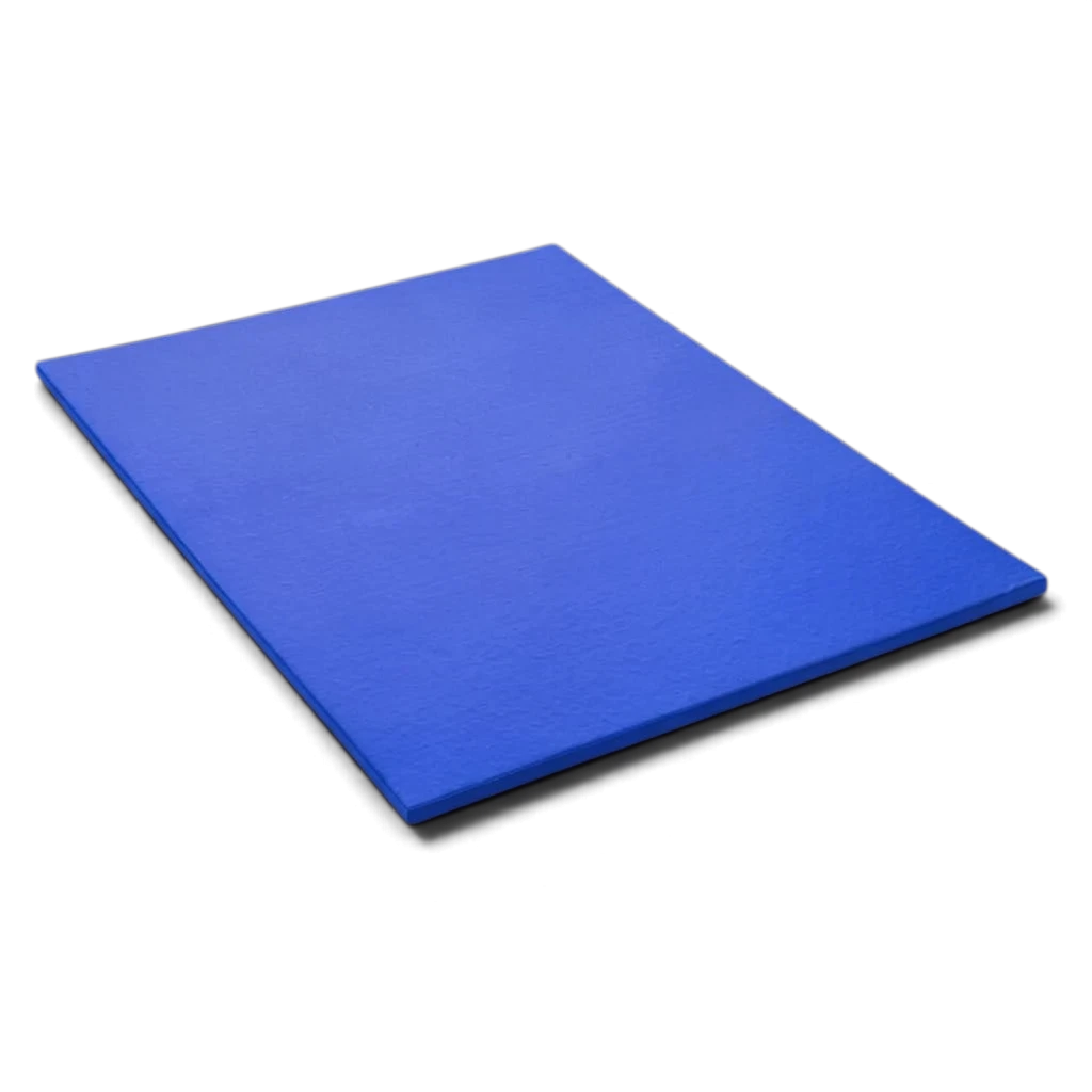 UK Gym Pits blue lightweight stretch mat with chipfoam core and durable PVC cover for gymnastics and fitness exercises.