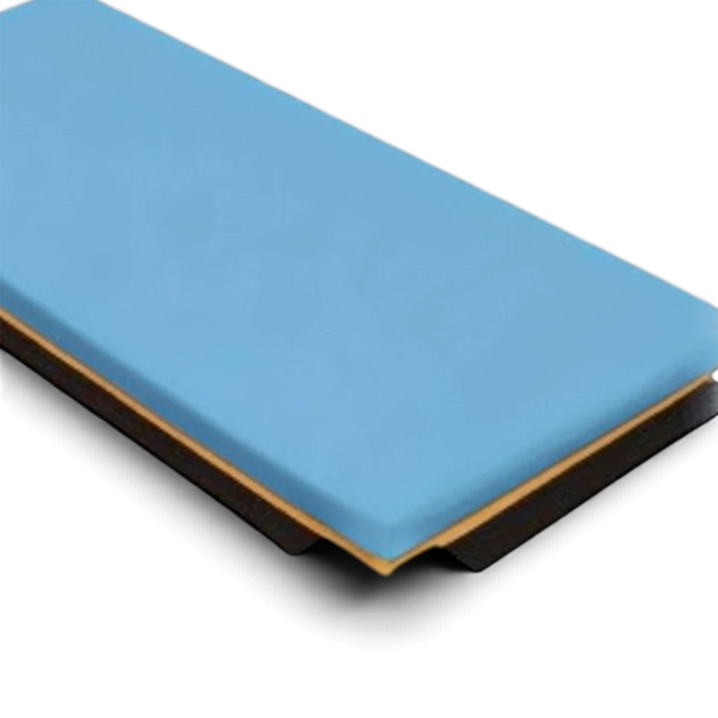 UK Gym Pits light blue PU foam tumbling play mat with a reinforced anti-slip base for gymnastics and floor exercise.