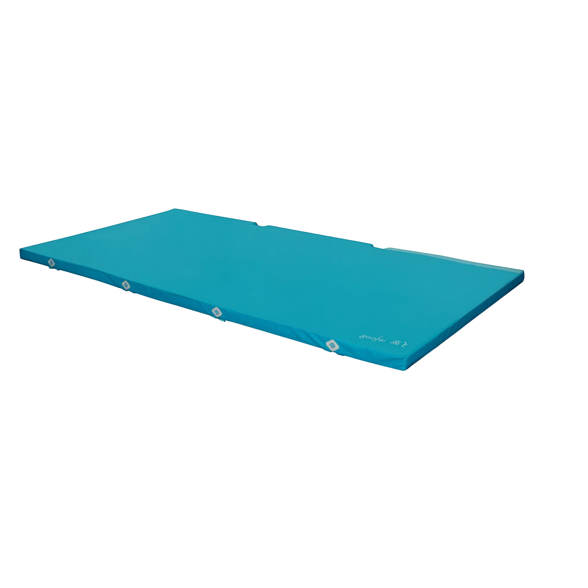 UK Gym Pits blue FIG approved gymnastics vault landing mat with durable PVC vinyl and air distribution mesh windows