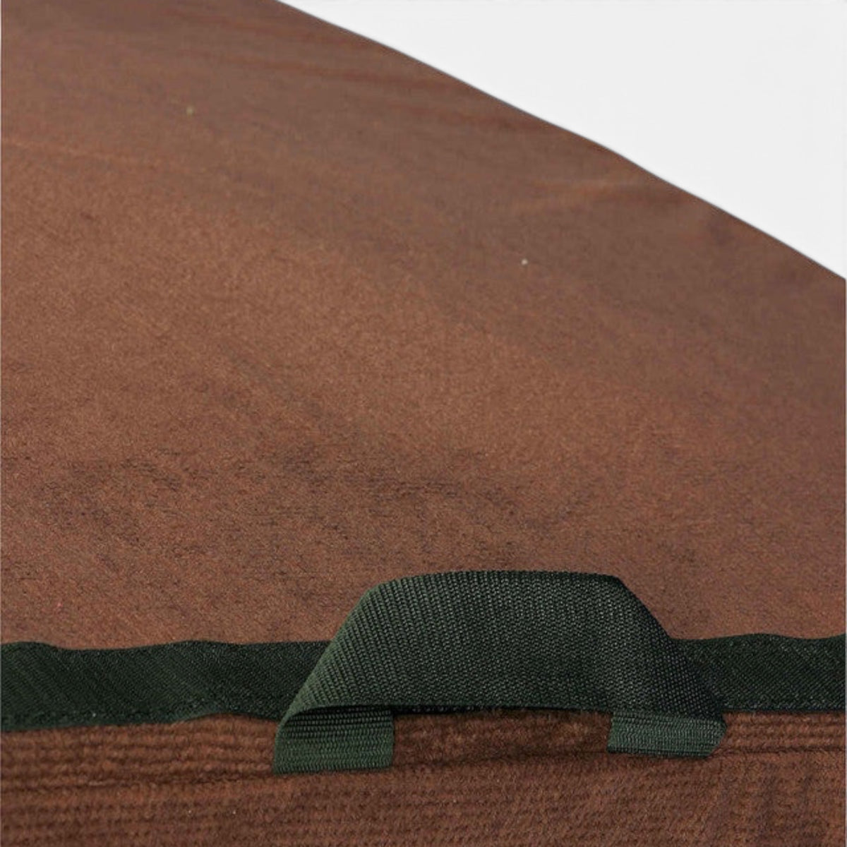 UK Gym Pits brown waffle weave teddy bear gymnastics training mat with a durable black carry handle