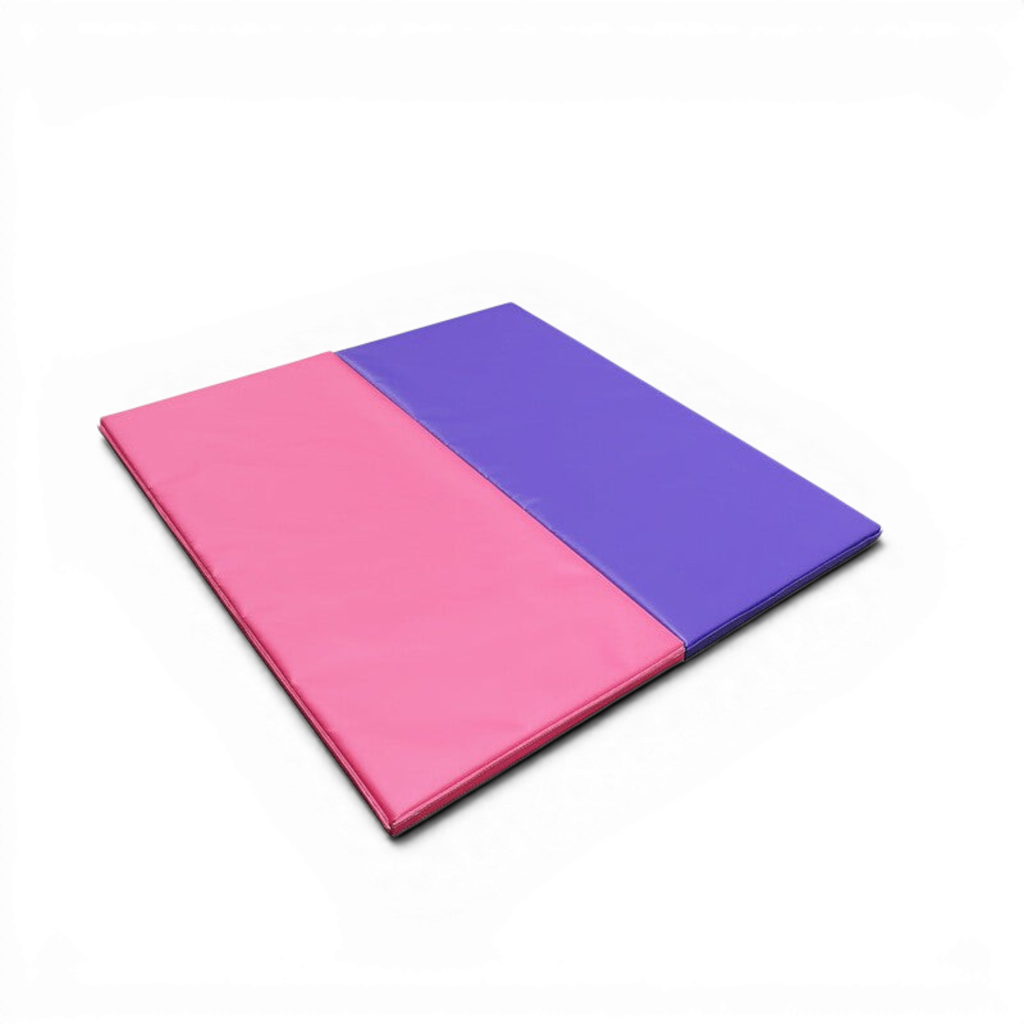 UK Gym Pits Build A Mat featuring connected pink and purple vinyl tumbling panels for gymnastics training