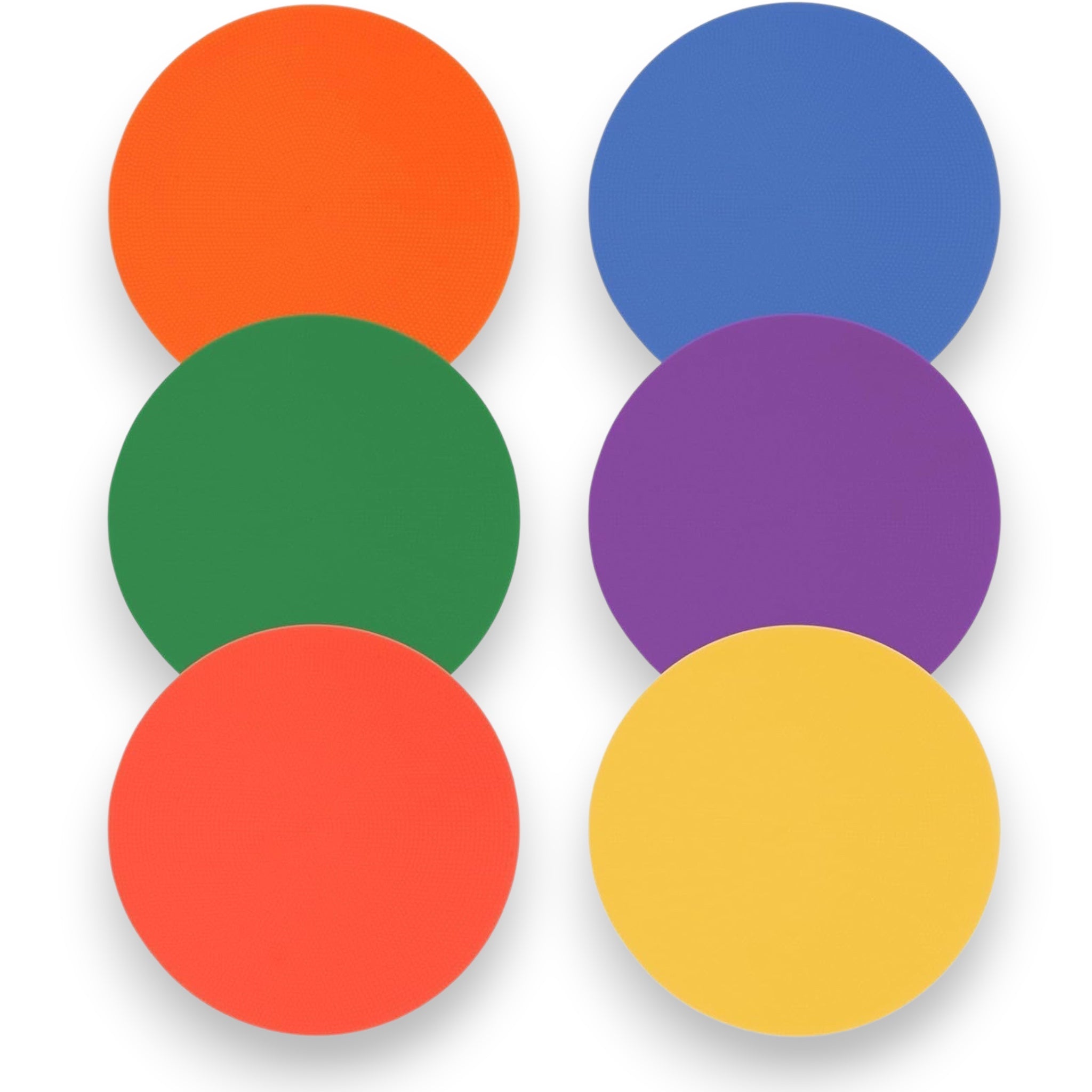 UK Gym Pits colourful circular TPR spot placement markers for sports and educational activities
