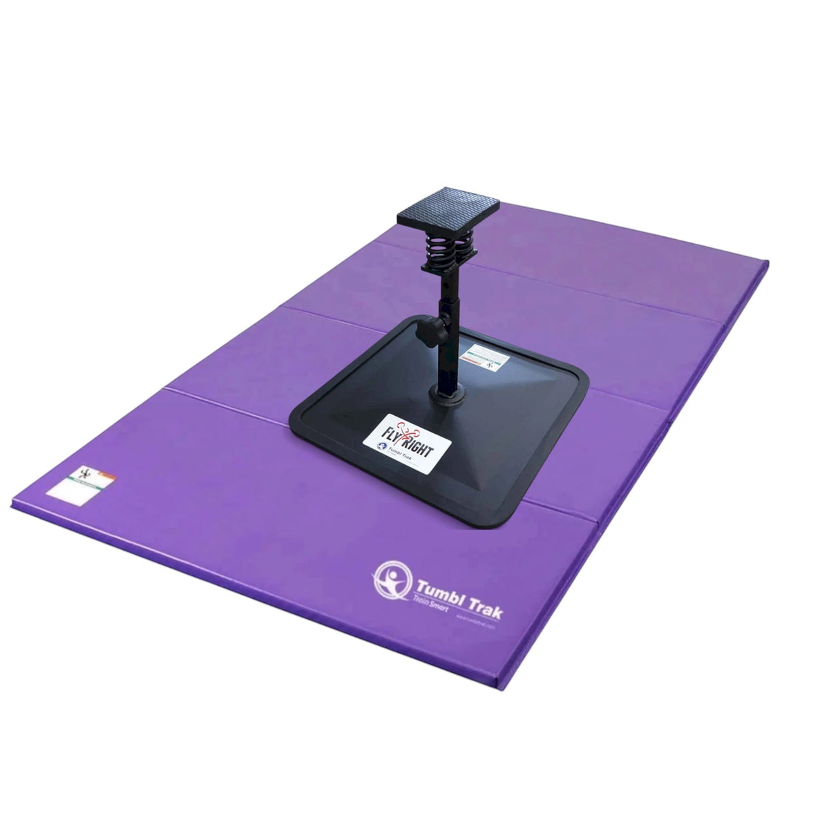 UK Gym Pits purple folding tumbling mat made of durable vinyl for cheerleading and gymnastics training