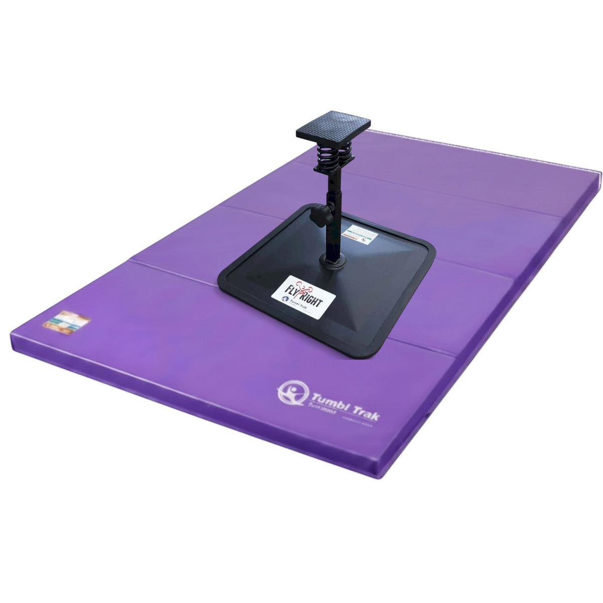 UK Gym Pits purple folding tumbling mat for cheerleading and gymnastics practice made of durable vinyl and foam