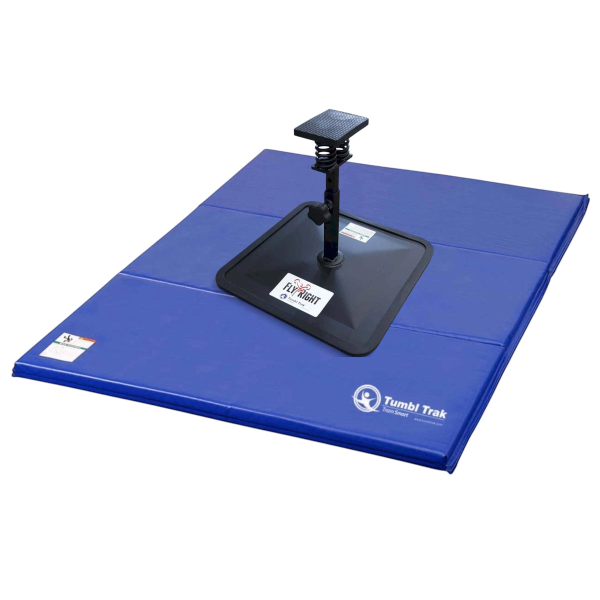 UK Gym Pits blue folding tumbling mat made of durable vinyl for gymnastics and cheerleading practice