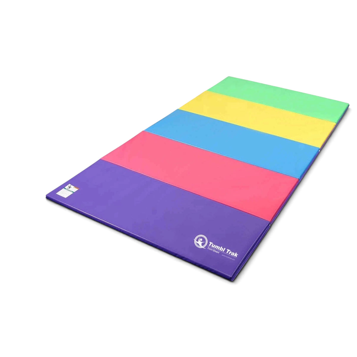 UK Gym Pits multi-coloured foldable tumbling mat made of durable vinyl for gymnastics and exercise