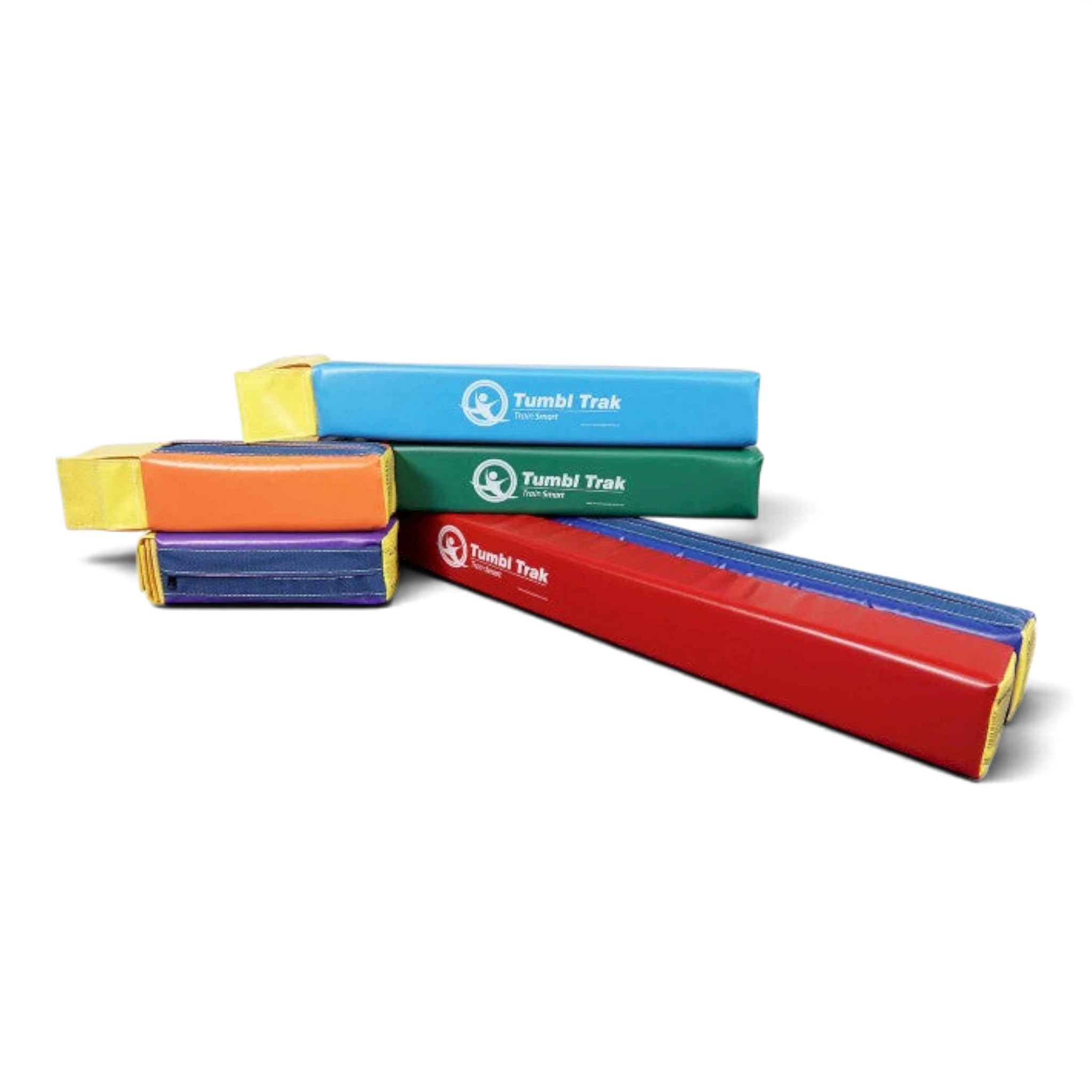 UK Gym Pits Fun Sticks foam training bars in assorted colours with Velcro for gymnastics handstand practice.