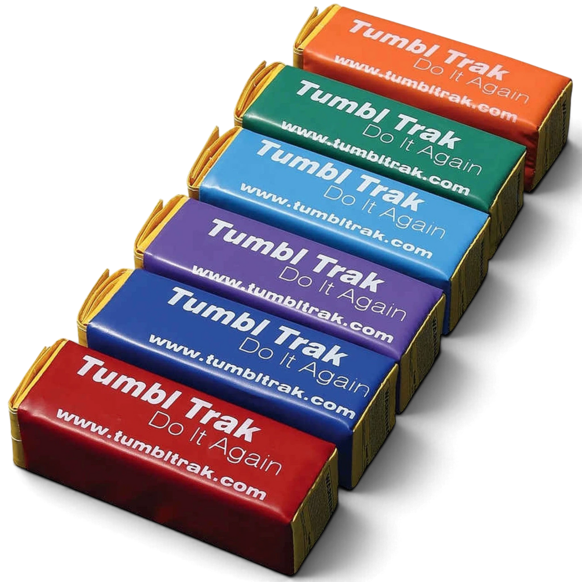 UK Gym Pits Fun Sticks set of six multi-coloured vinyl foam training blocks for gymnastics handstand practice