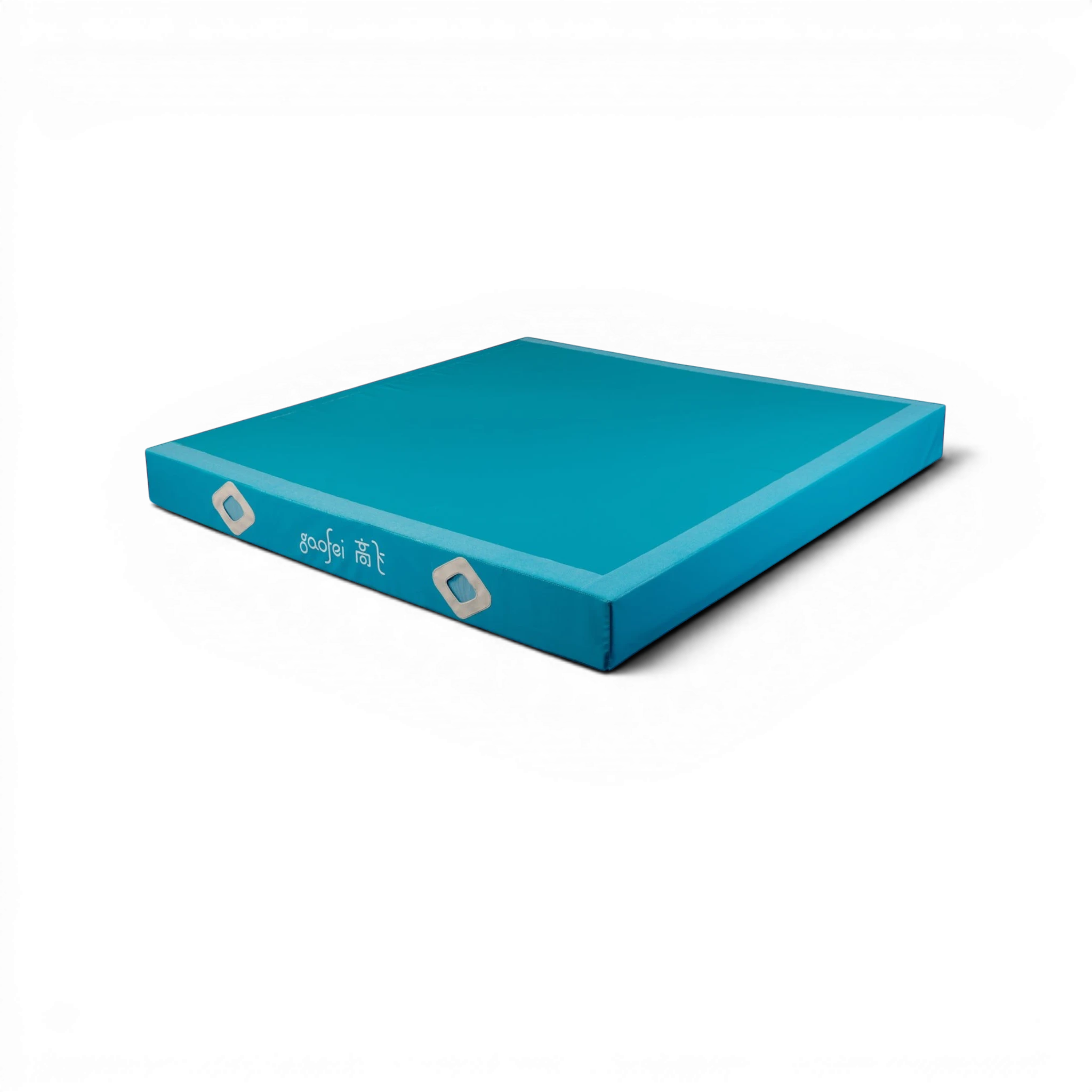 UK Gym Pits Gaofei blue PVC vinyl pommel horse landing mat with air distribution mesh windows