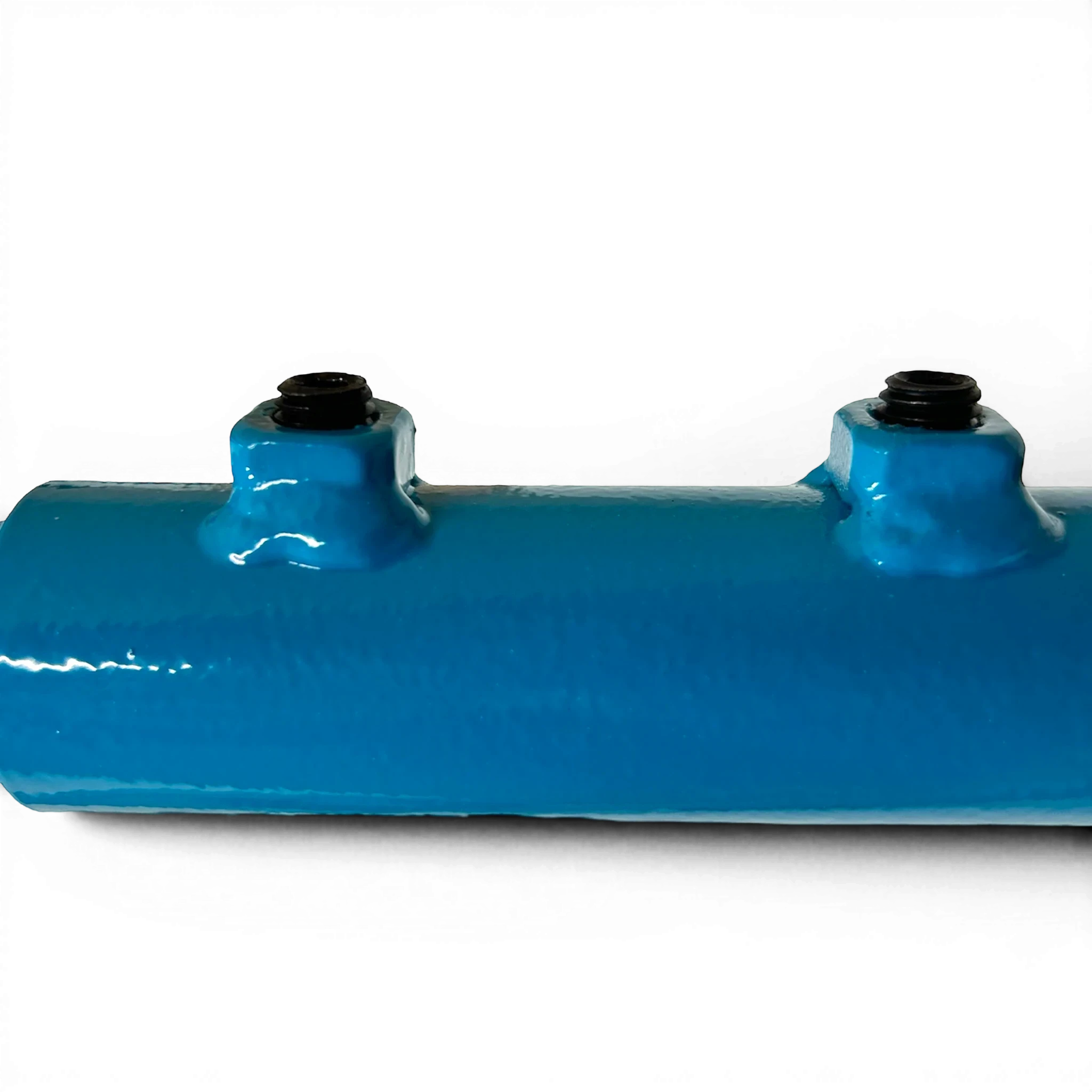 UK Gym Pits Gaofei blue powder coated reinforced tubular steel frame component for wall mountable training rings.