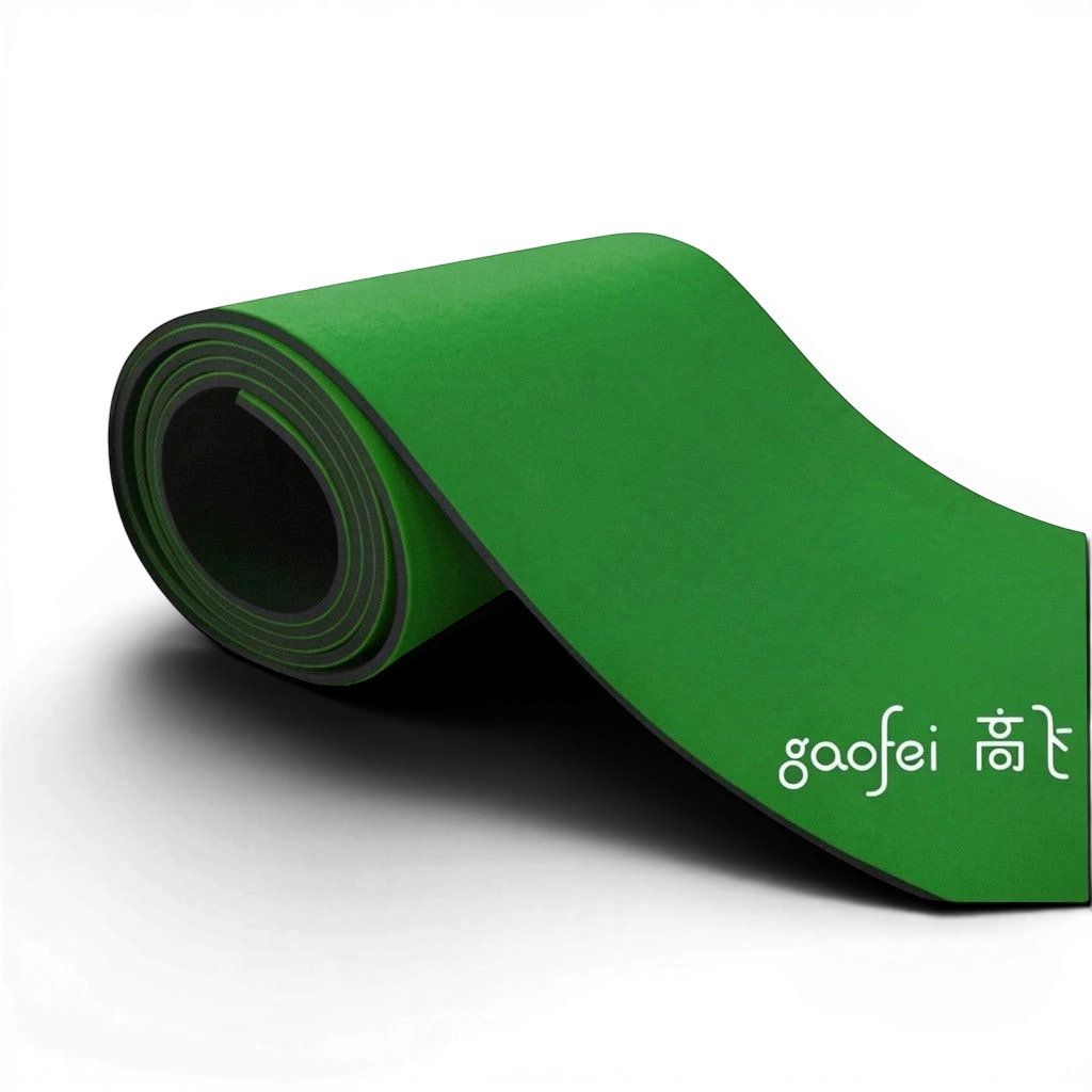 UK Gym Pits Gaofei green vault runway with soft carpet surface and non-slip foam base for gymnastics training