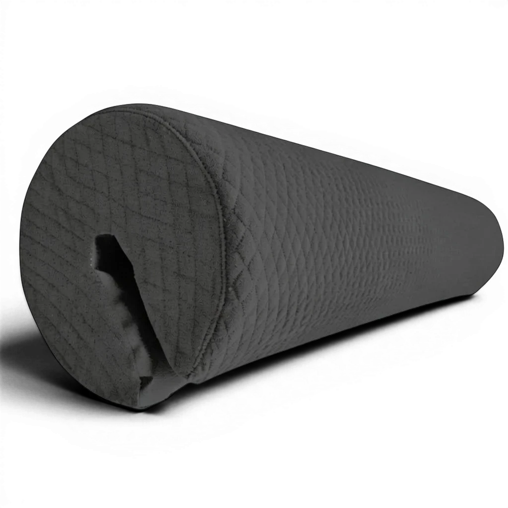 UK Gym Pits Gaofei grey foam bar safety pad with quilted fabric cover for gymnastics training equipment