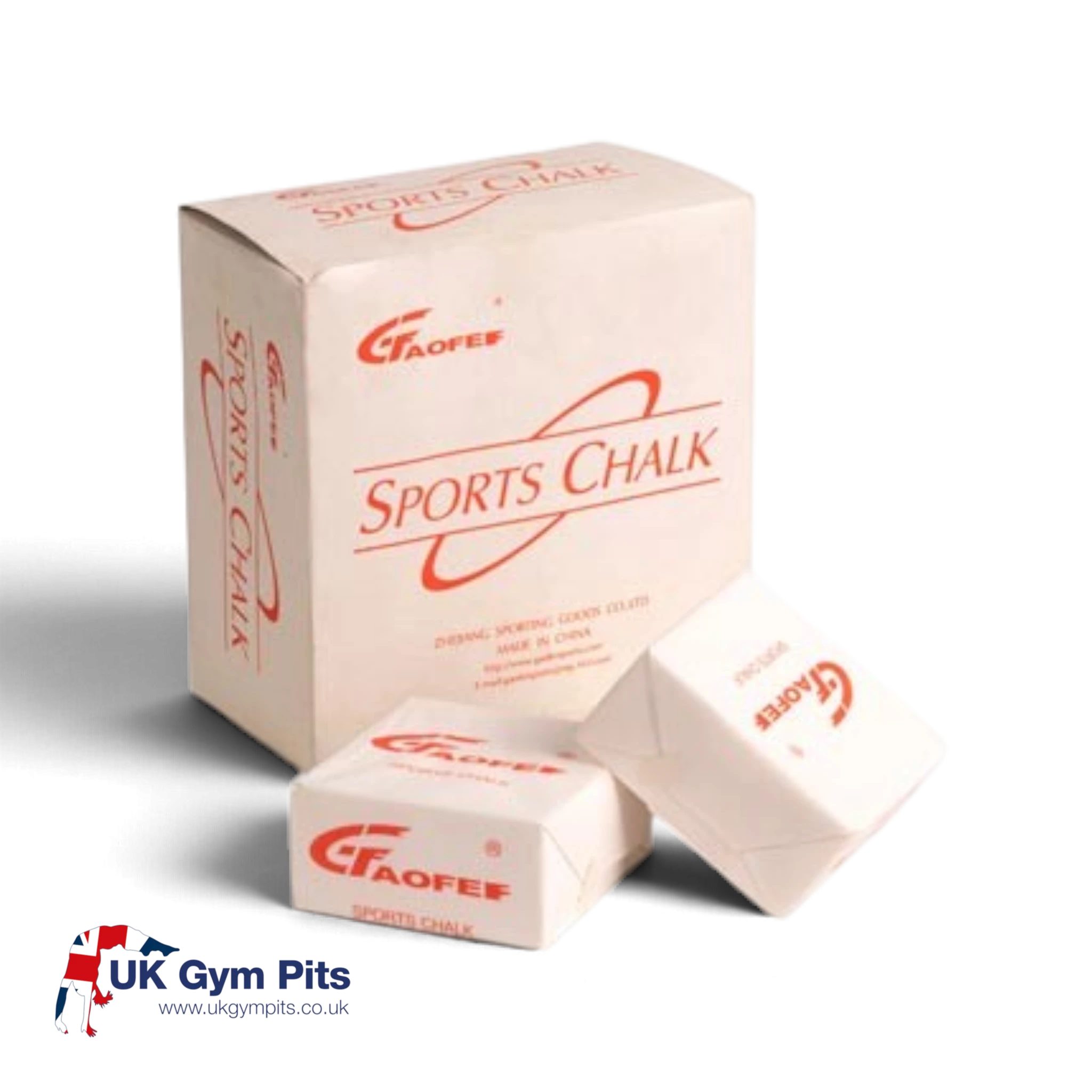 UK Gym Pits Gaofei professional grade white gymnastics sports chalk blocks in branded packaging