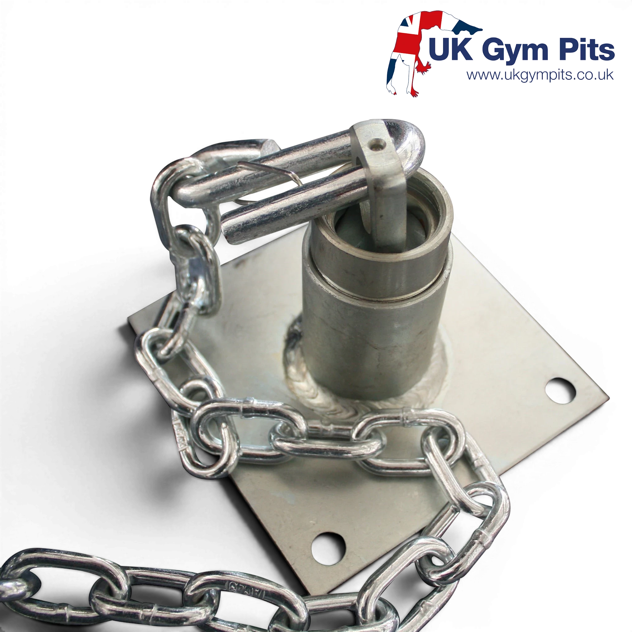 UK Gym Pits Gaofei adjustable steel floor anchor with metal chain for gymnastics equipment cabling systems