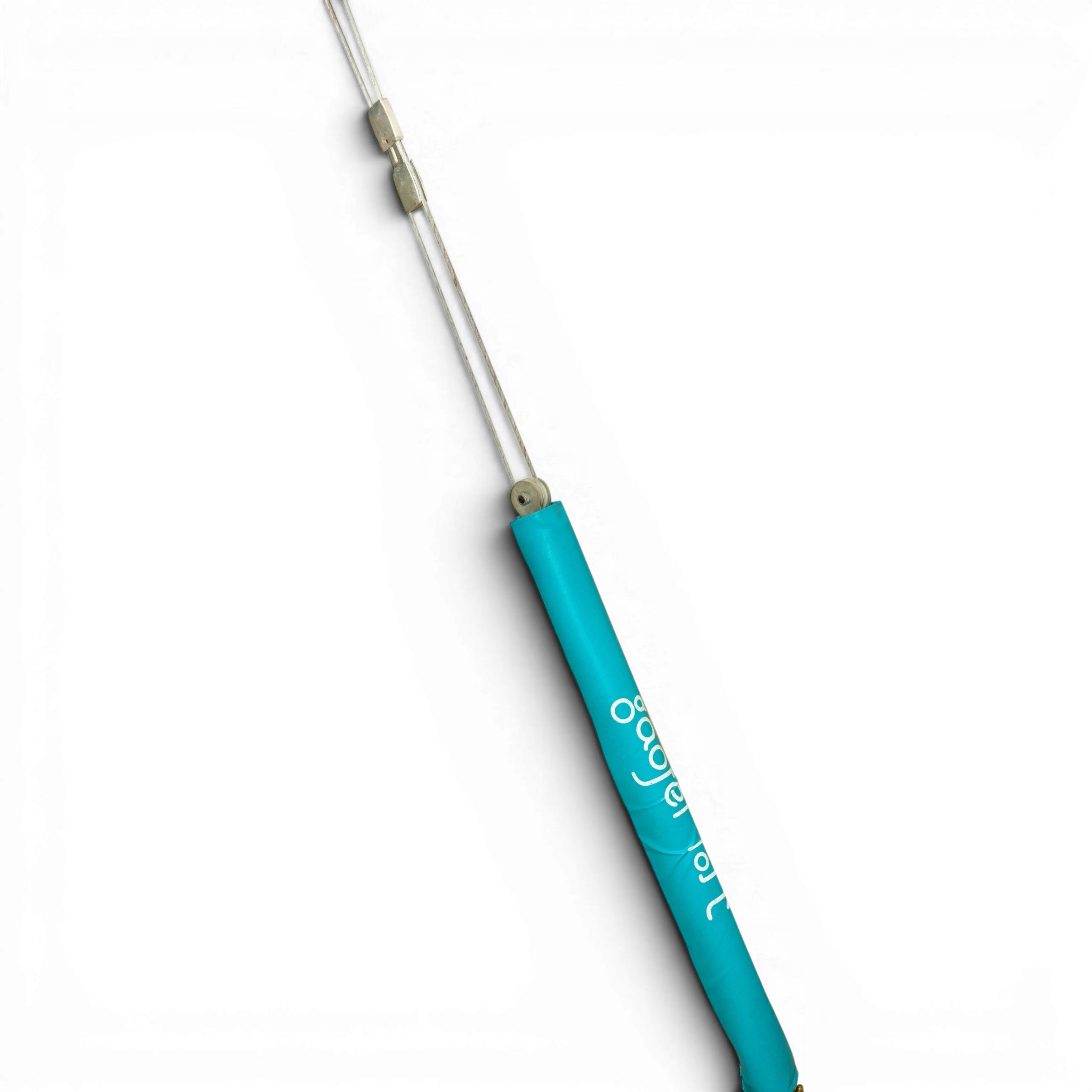 UK Gym Pits Gaofei gymnastics high bar training equipment with blue protective padding and tension cable system