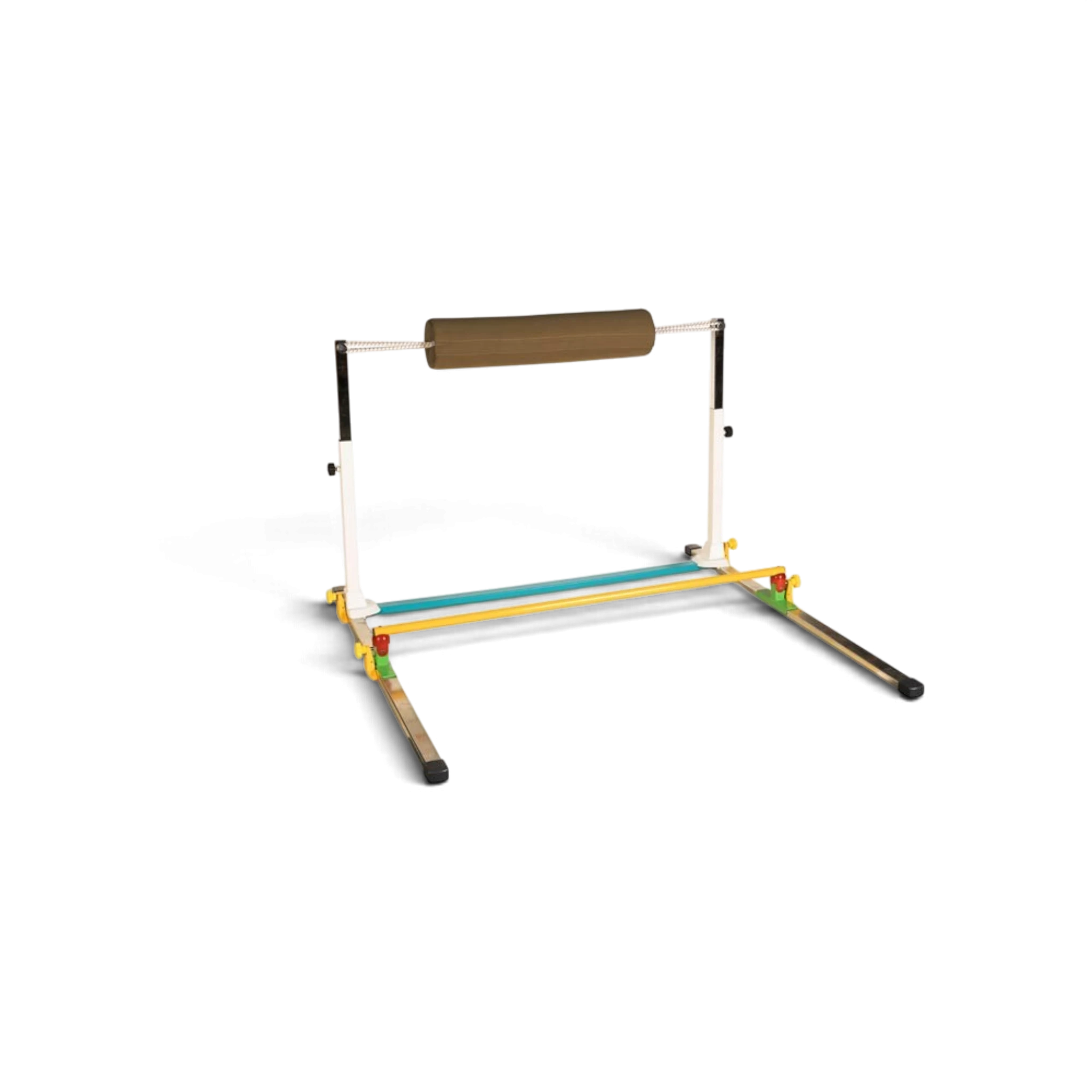 UK Gym Pits Gaofei single handstand bouncer with adjustable height, tubular steel frame, and padded training bar.