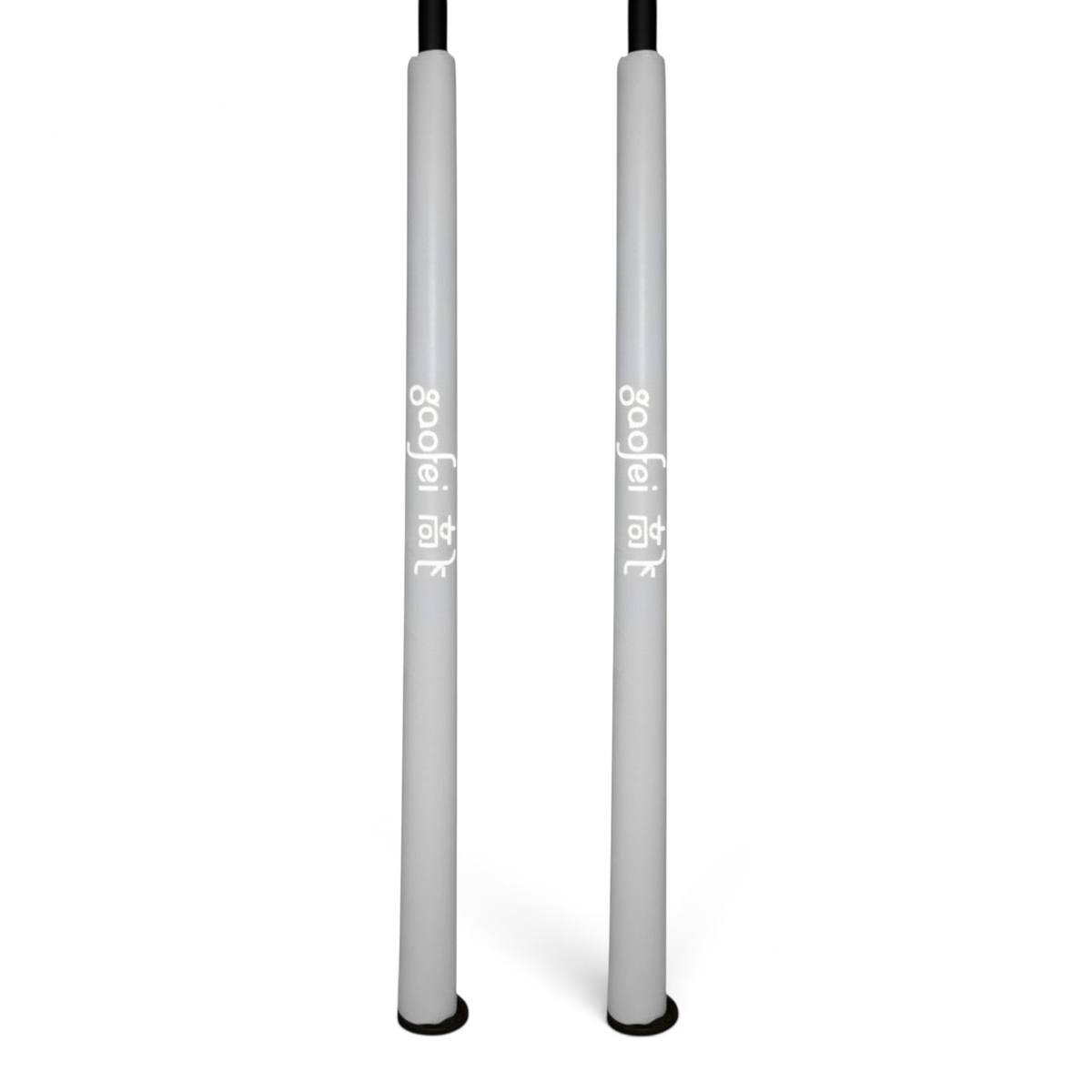 UK Gym Pits Gaofei high bar post safety padding in white with high-density foam and secure Velcro closure