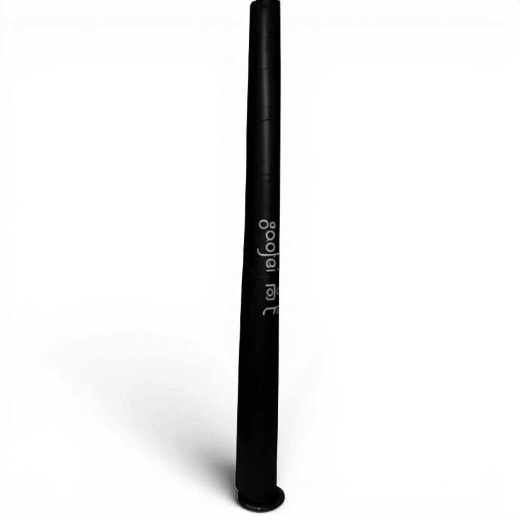 UK Gym Pits Gaofei high bar post safety padding in black PVC vinyl with high-density foam core and Velcro closure.