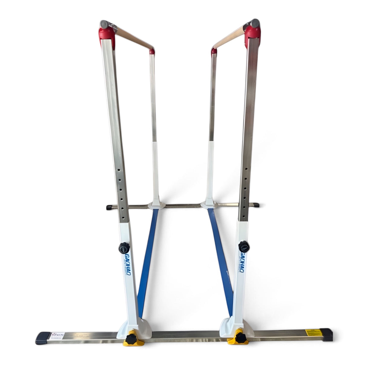 UK Gym Pits Gaofei mini parallel bars with adjustable steel frame and wooden rails for gymnastics training