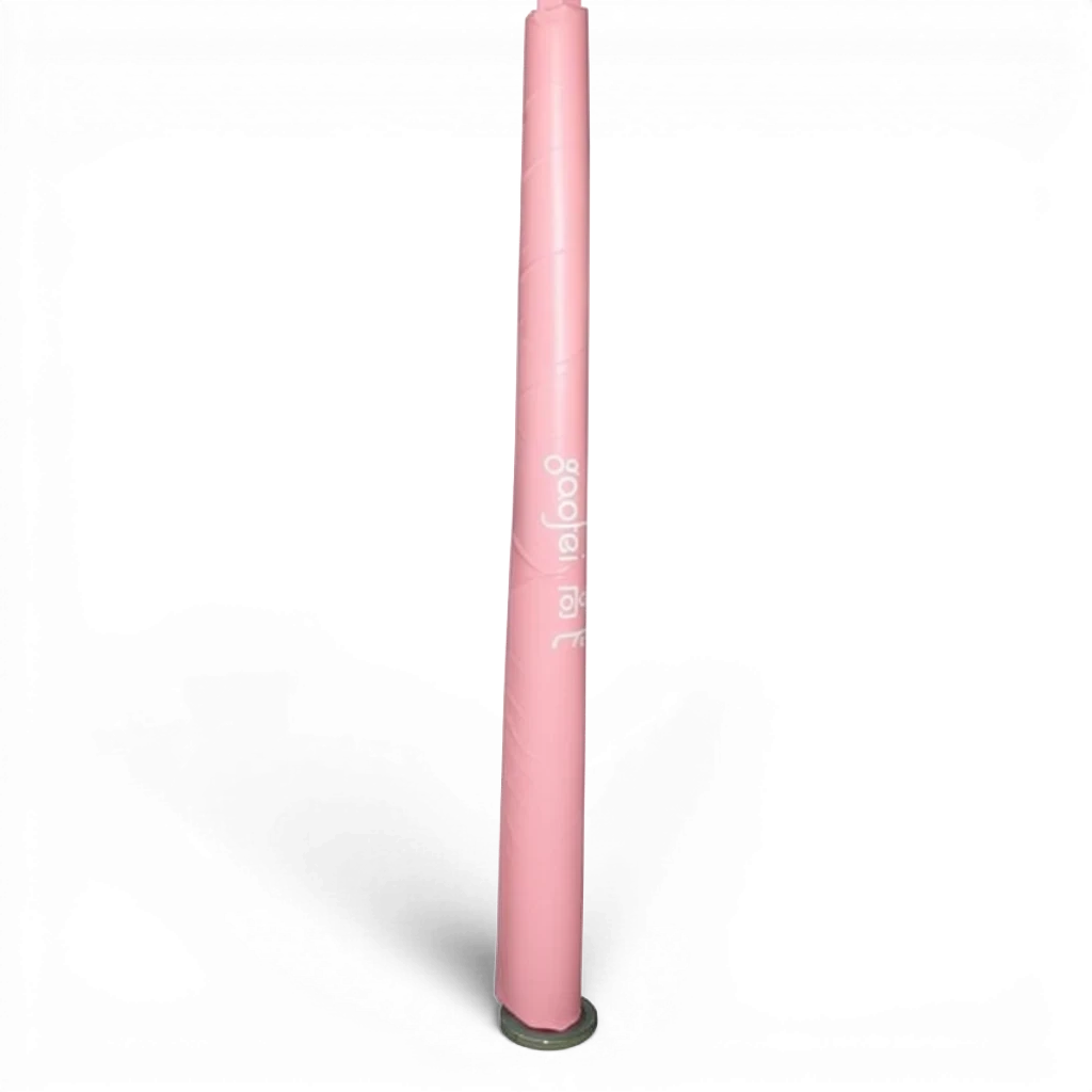 UK Gym Pits Gaofei pink PVC vinyl high bar post safety padding with high-density foam core and Velcro closure.