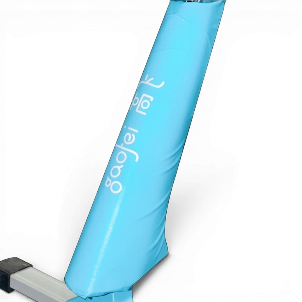 UK Gym Pits Gaofei light blue PVC vinyl pommel horse leg safety padding with Velcro closure