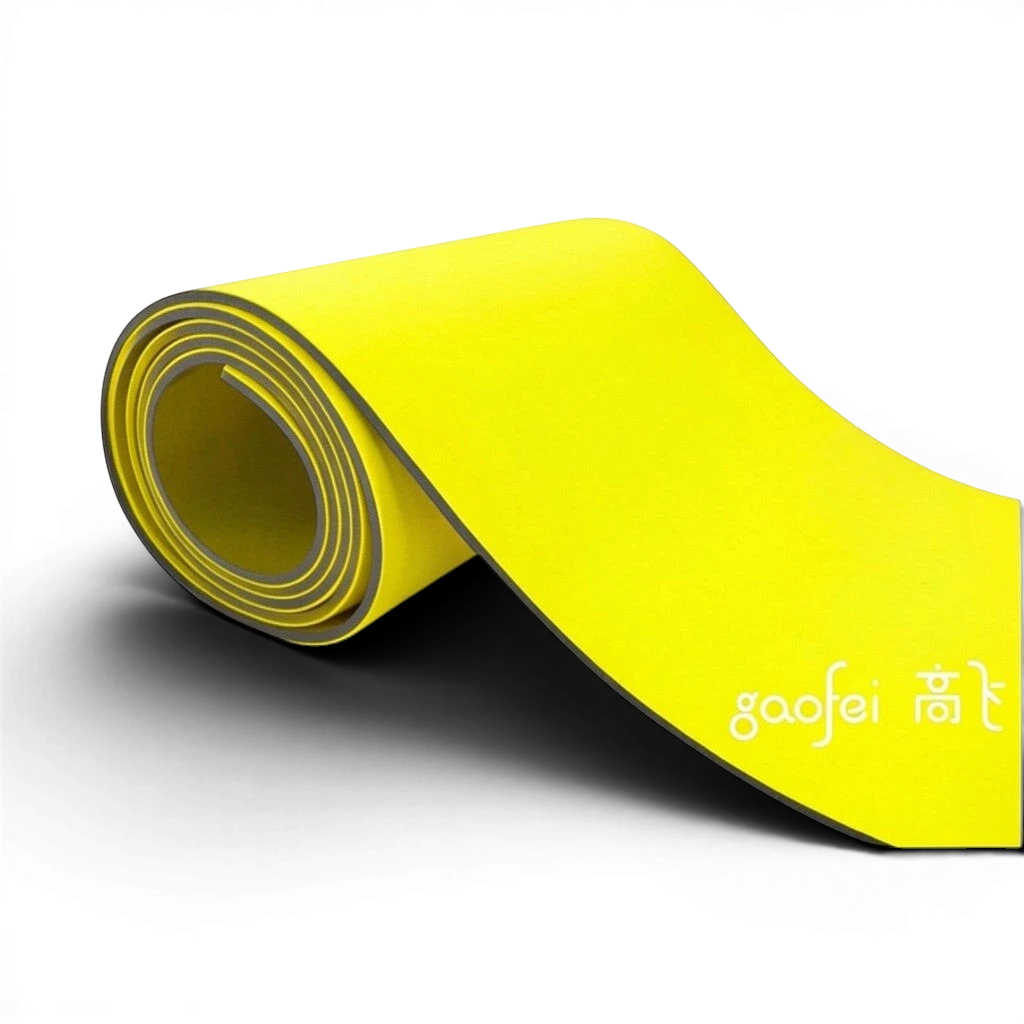 UK Gym Pits Gaofei yellow vault runway with soft carpet surface and non-slip foam base for gymnastics training