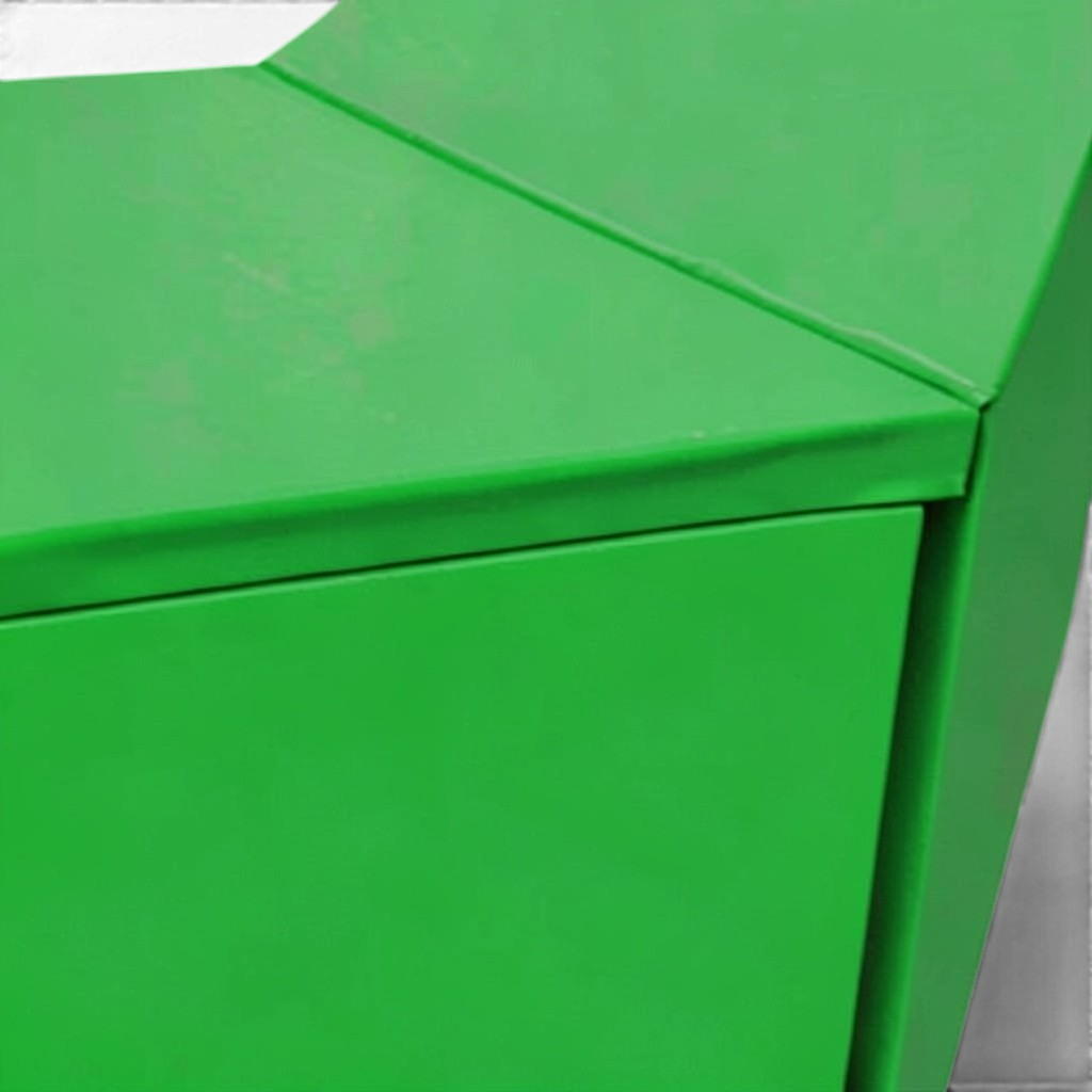 UK Gym Pits green PVC foam wall and top edge padding for gymnastics landing pits with smooth heavy-duty finish