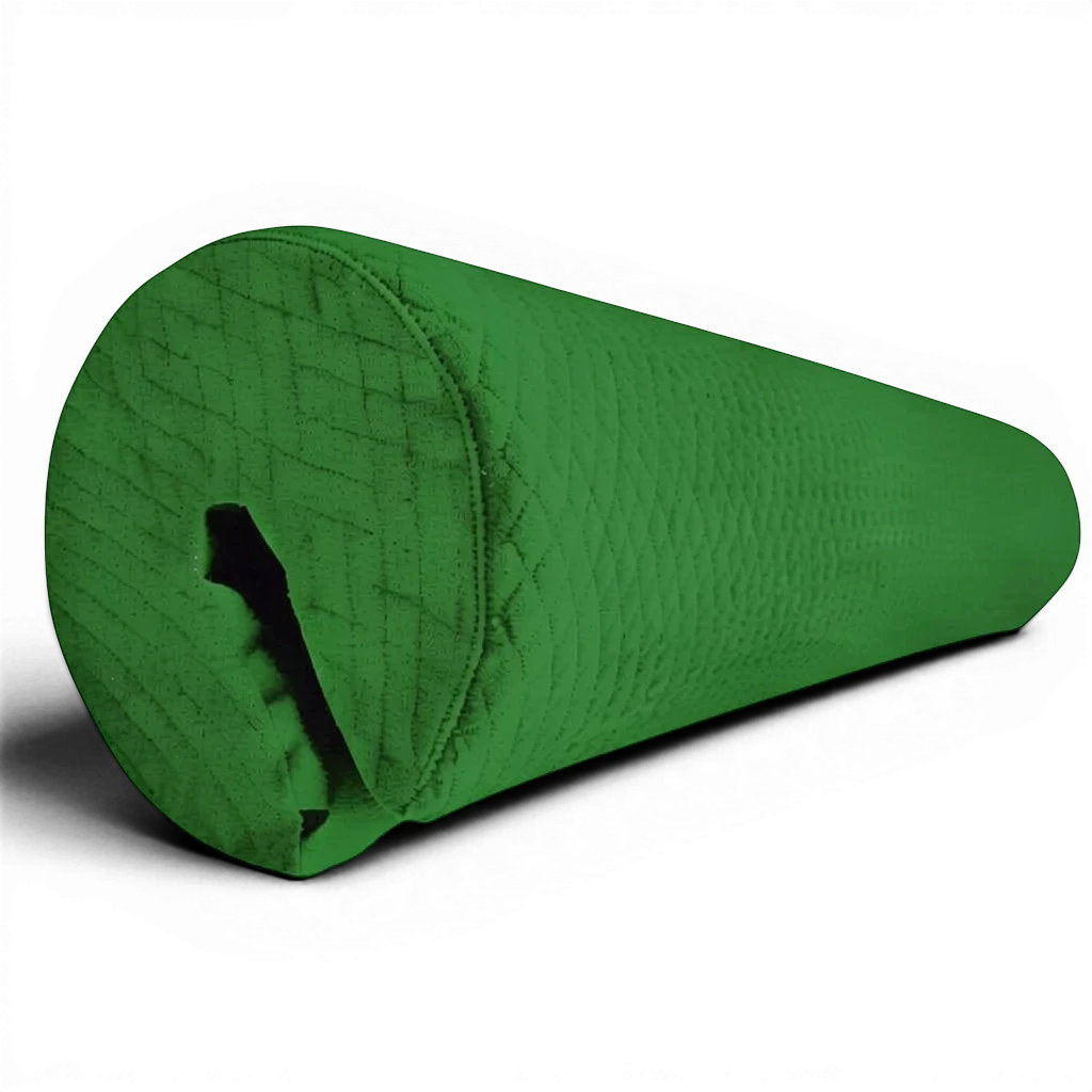 UK Gym Pits Gaofei green cylindrical gymnastics bar safety pad with shock-absorbent foam and stretchy fabric cover