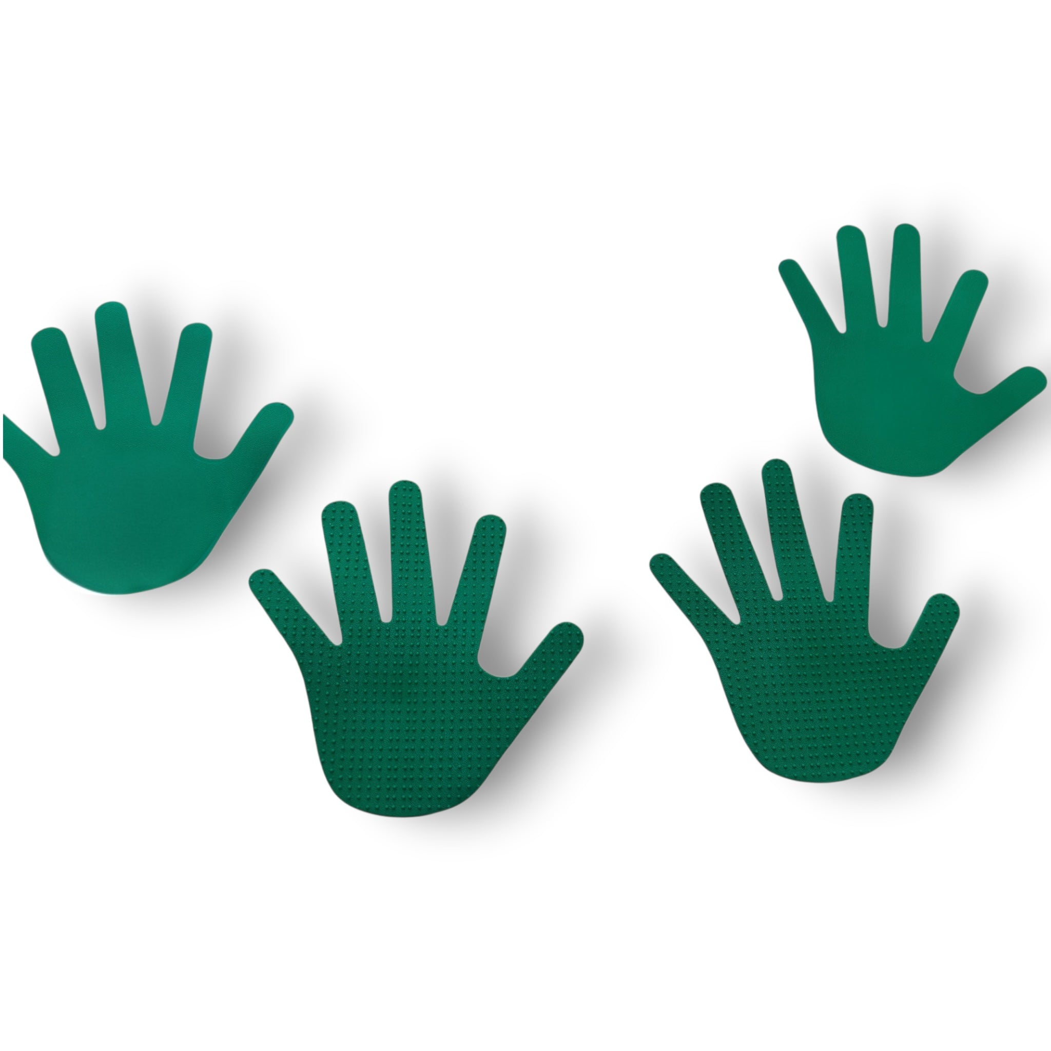 UK Gym Pits green TPR hand placement markers with non-slip dimpled texture for preschool and sports activities