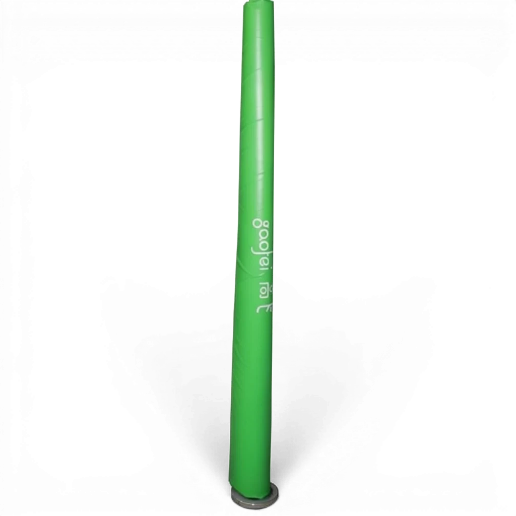 UK Gym Pits green Gaofei high bar post safety padding with high-density foam and durable PVC vinyl cover.