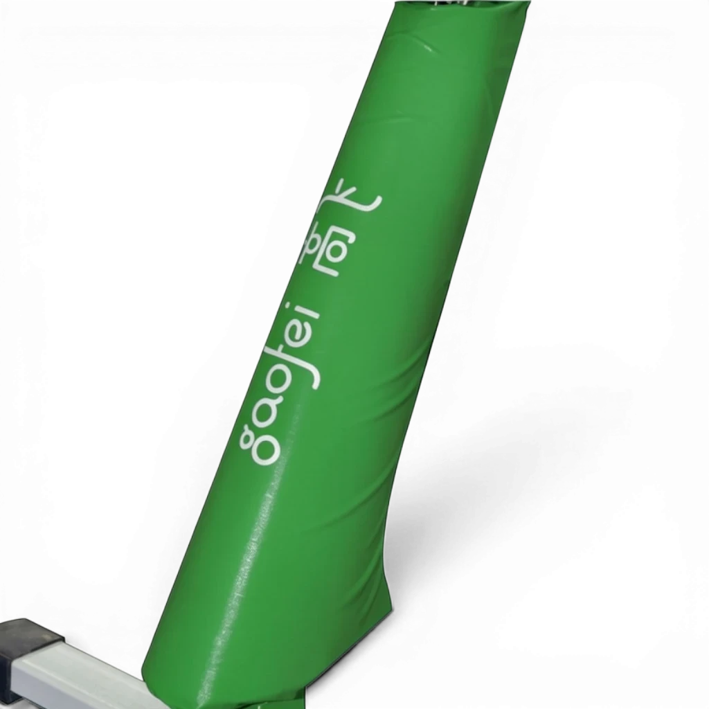 UK Gym Pits Gaofei green PVC vinyl pommel horse leg safety padding with Velcro closure