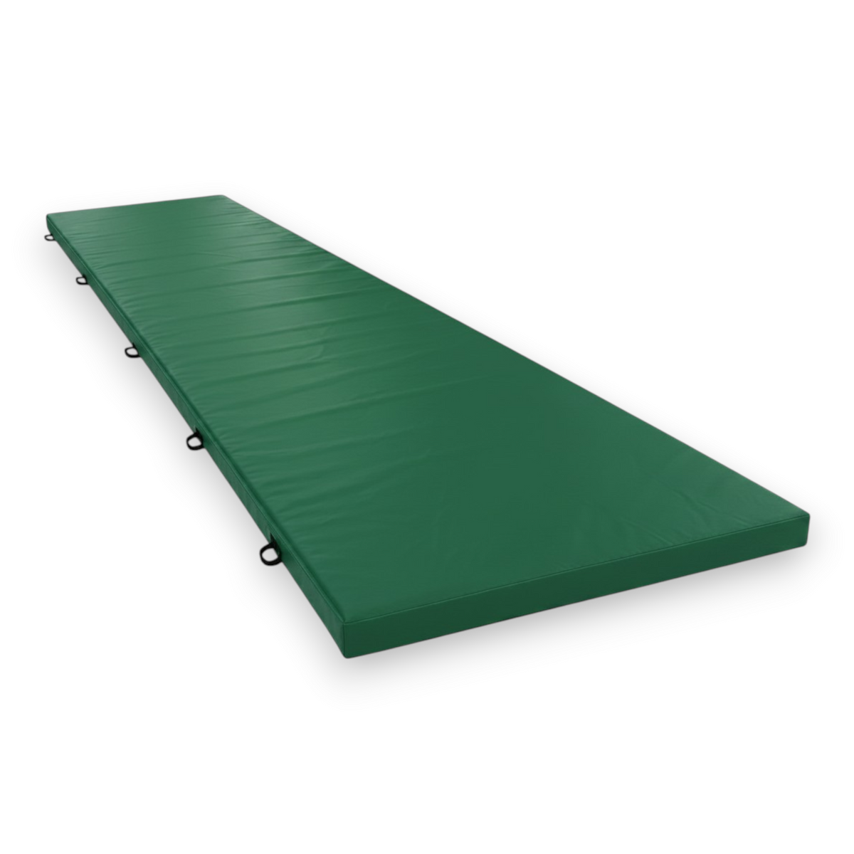 UK Gym Pits green PVC splat mat for gymnastics and martial arts with heavy duty handles and anti-slip base