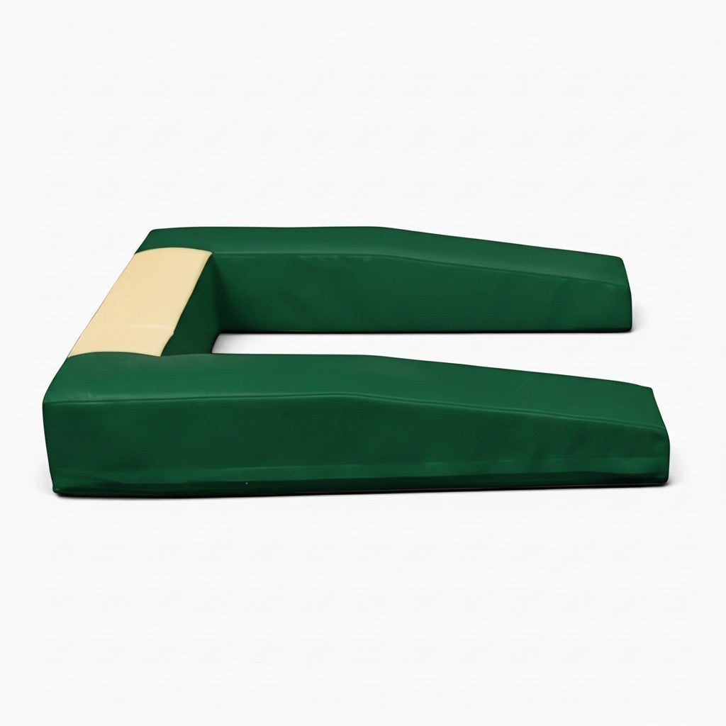 UK Gym Pits green and beige PVC springboard safety surround mat for gymnastics equipment