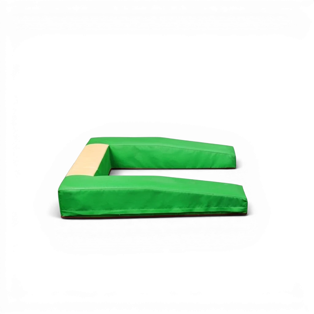 UK Gym Pits green and beige PVC springboard safety surround mat for gymnastics equipment