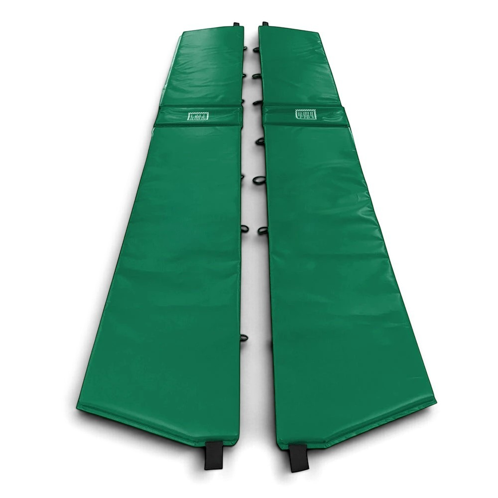 UK Gym Pits green PVC foam replacement frame pads for mini trampolines with lacing cords and secure fixings