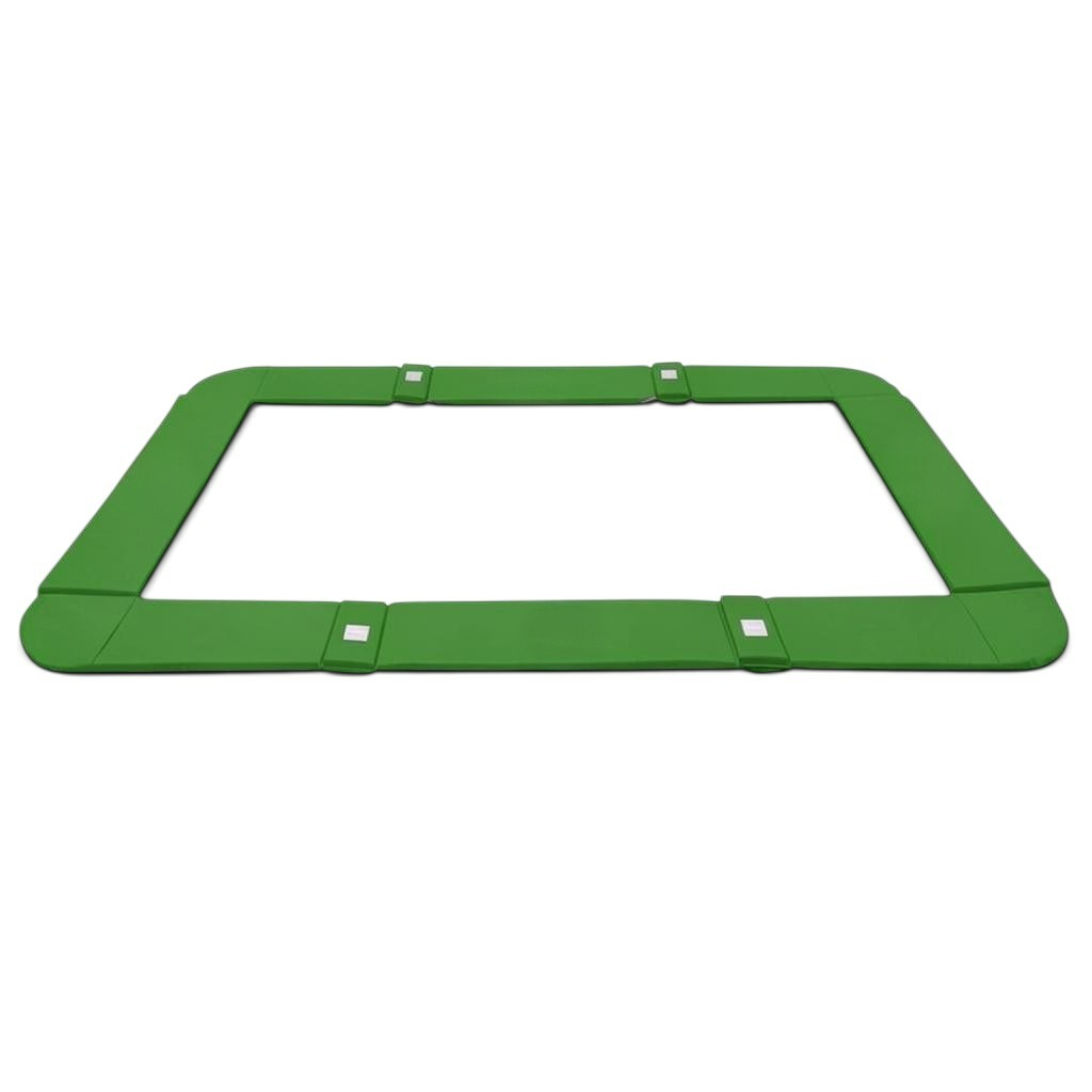 UK Gym Pits green rectangular trampoline frame pads with velcro straps for 77 and 77a models